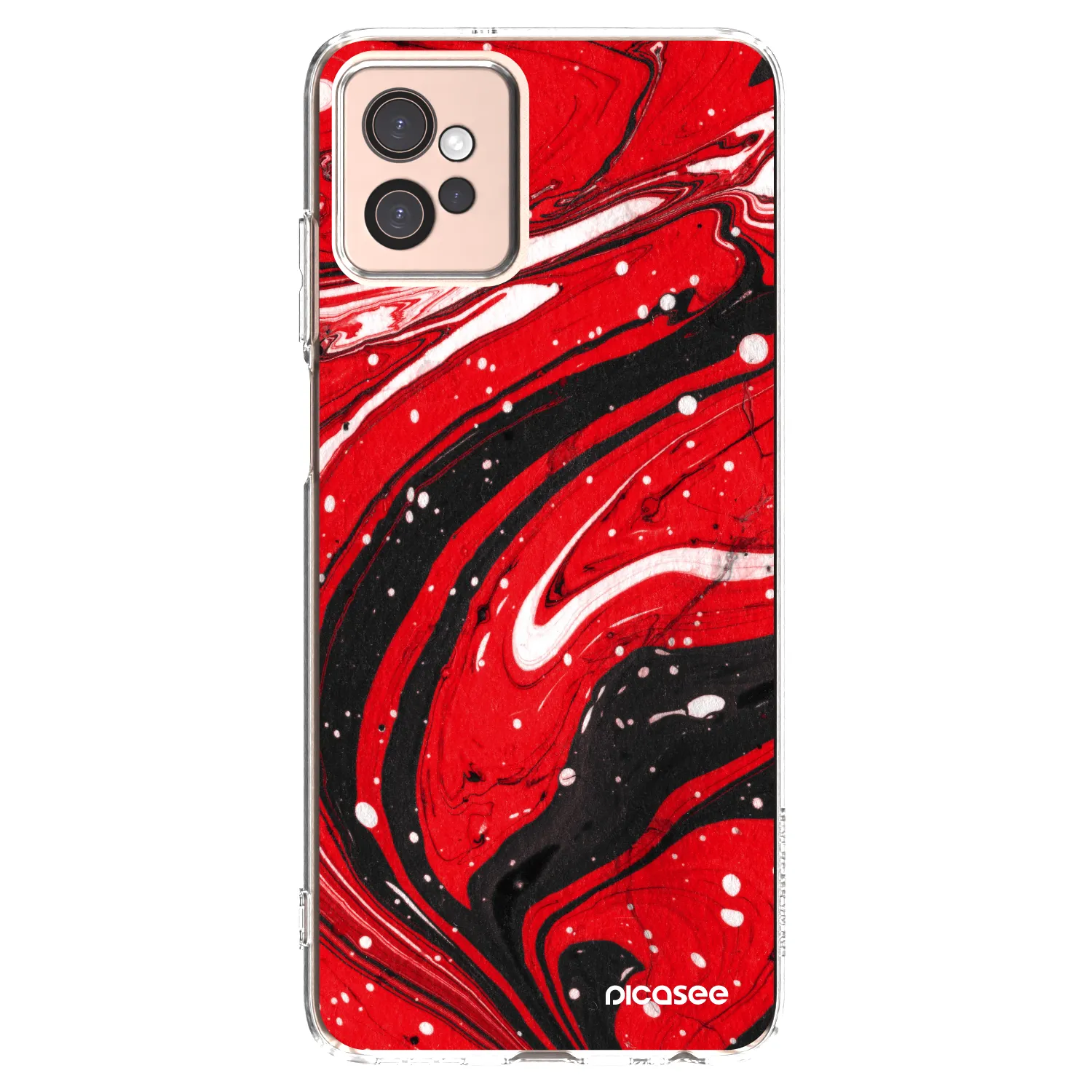 Picasee husă transparentă din silicon pentru Motorola Moto G32 - Red black