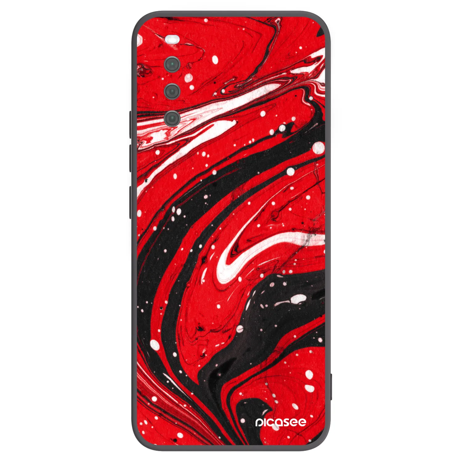 Picasee husă neagră din silicon pentru Sony Xperia 10 III - Red black