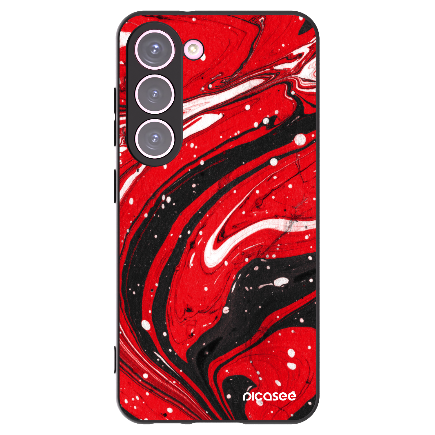 Picasee husă neagră din silicon pentru Samsung Galaxy S23 5G - Red black