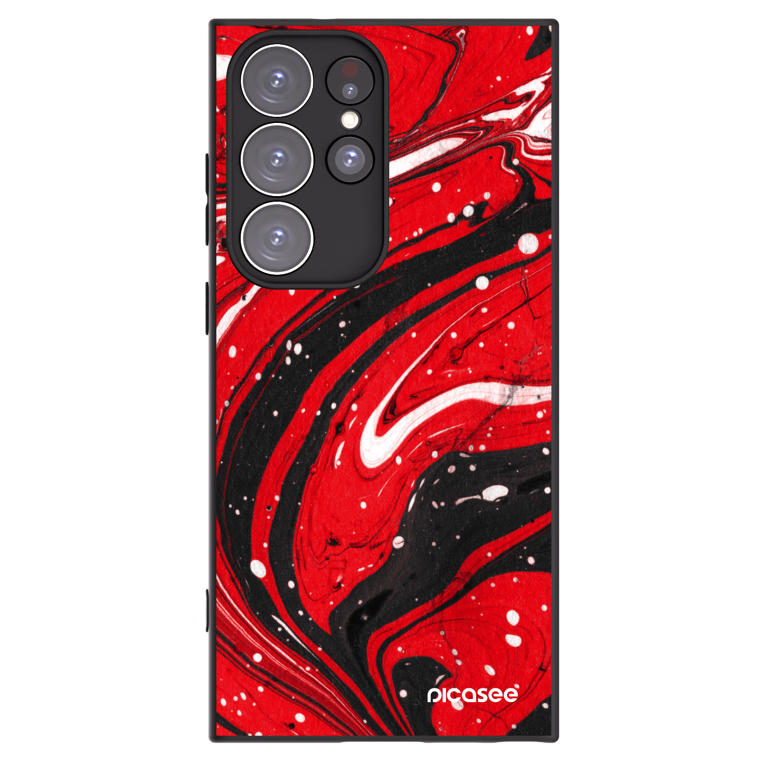 Picasee husă neagră din silicon pentru Samsung Galaxy S23 Ultra 5G - Red black