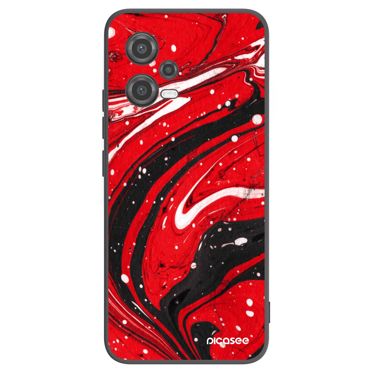Picasee husă neagră din silicon pentru Xiaomi Poco X5 - Red black