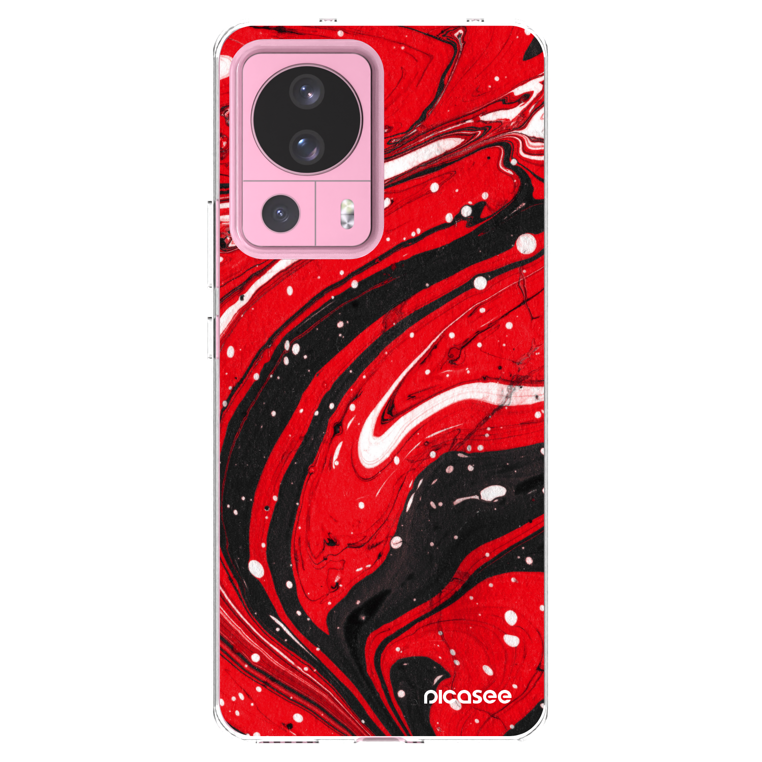 Picasee husă transparentă din silicon pentru Xiaomi 13 Lite - Red black