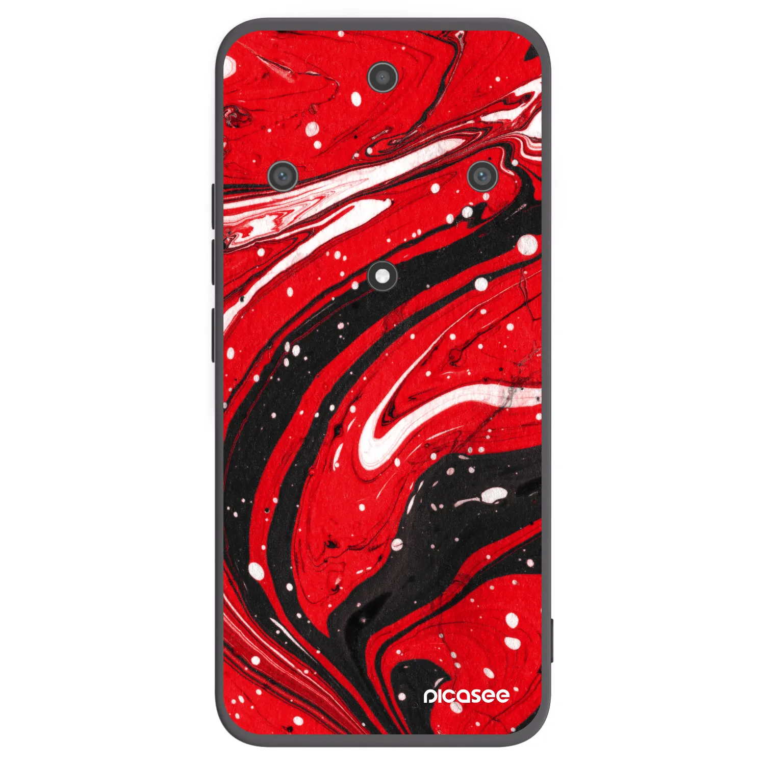 Picasee husă neagră din silicon pentru Honor Magic5 Lite 5G - Red black