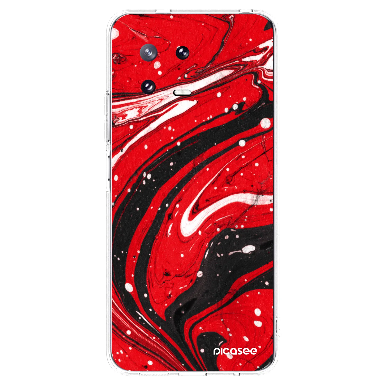 Picasee husă transparentă din silicon pentru Xiaomi 13 Pro - Red black