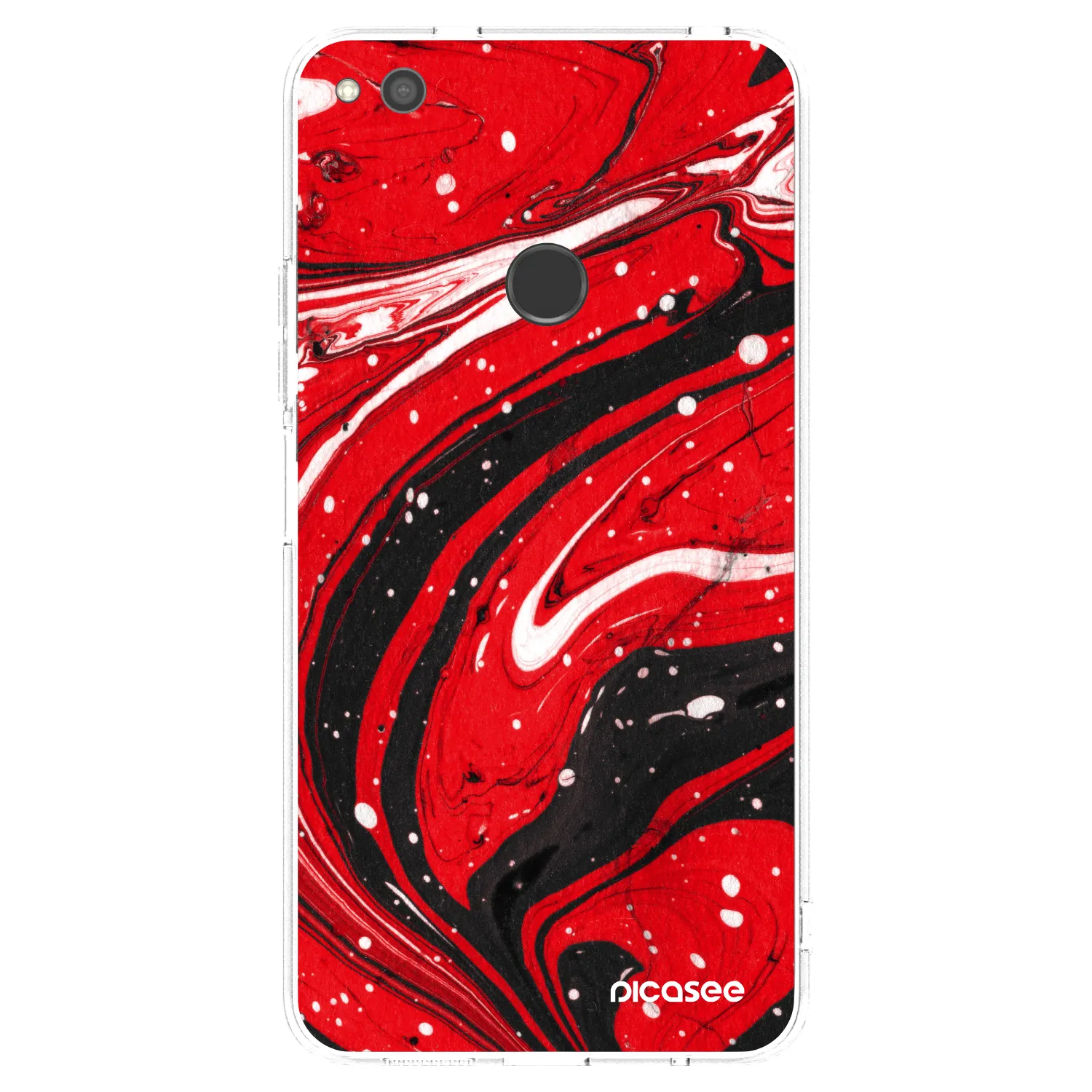 Picasee husă transparentă din silicon pentru Huawei P9 Lite 2017 - Red black