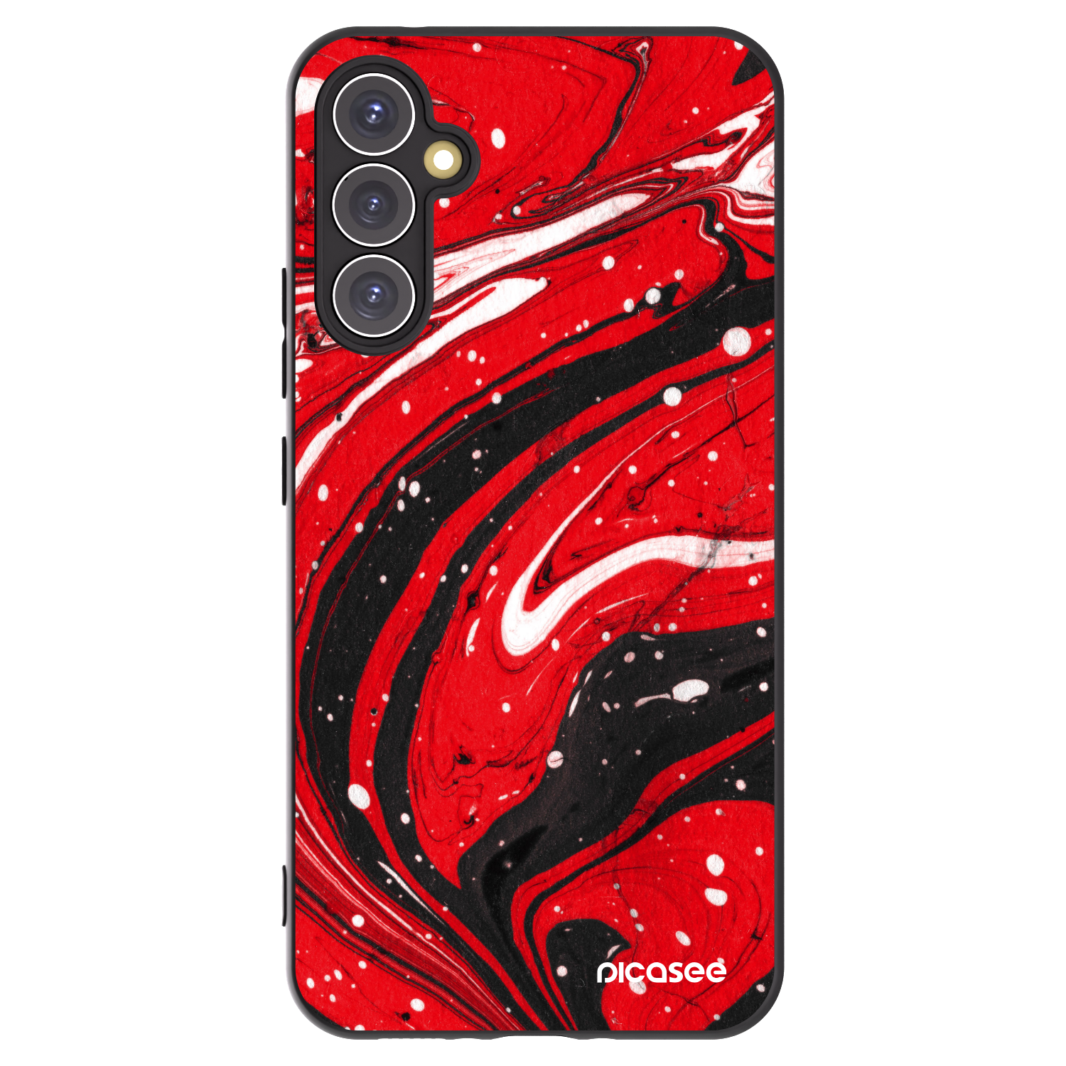 Picasee husă neagră din silicon pentru Samsung Galaxy A34 5G A346B - Red black