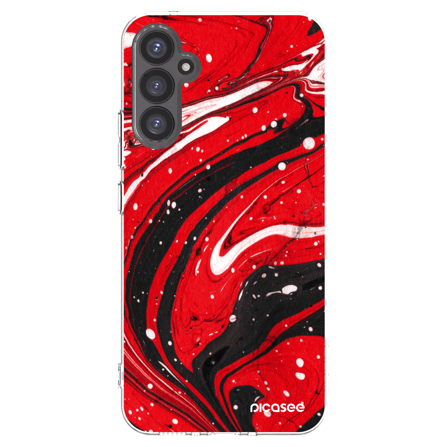 Picasee husă transparentă din silicon pentru Samsung Galaxy A34 5G A346B - Red black