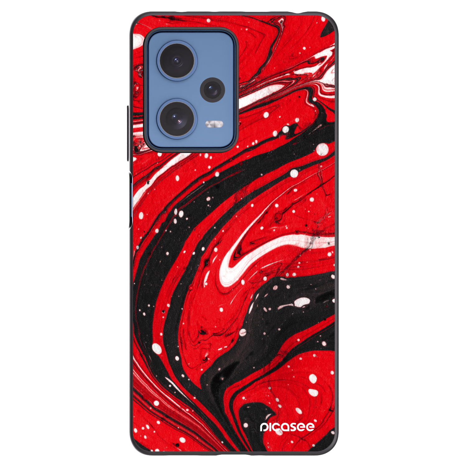 Picasee husă neagră din silicon pentru Xiaomi Redmi Note 12 Pro 5G - Red black