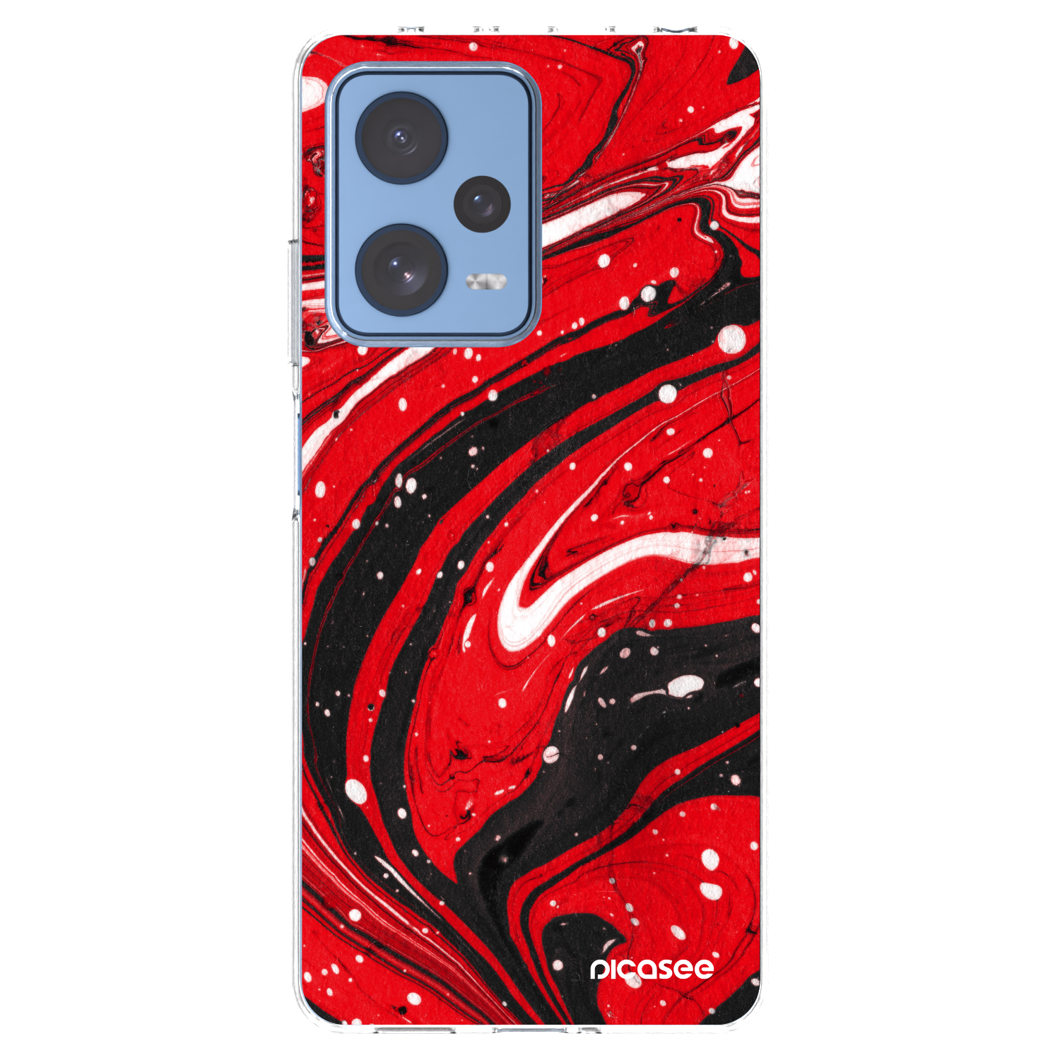 Picasee husă transparentă din silicon pentru Xiaomi Redmi Note 12 Pro 5G - Red black