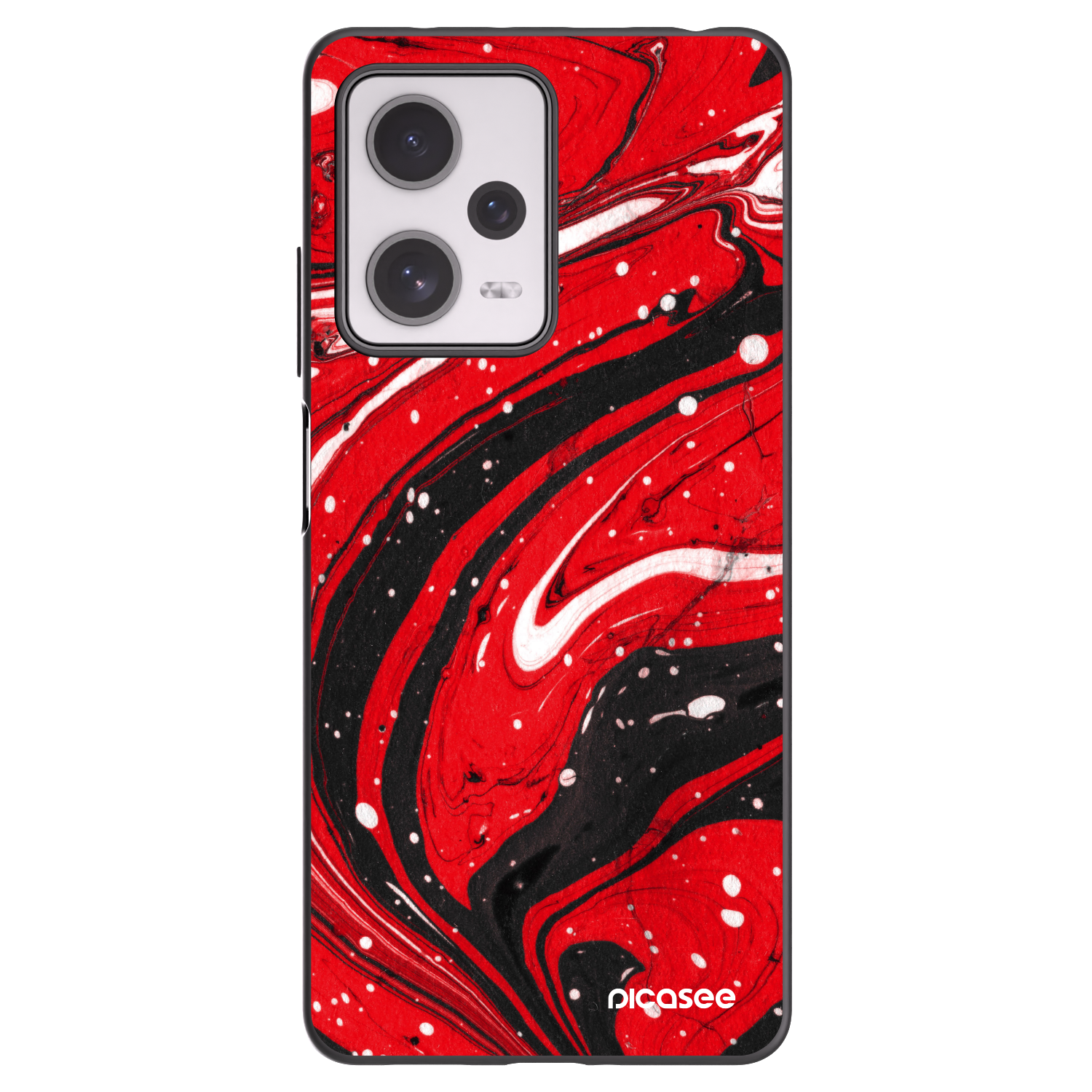 Picasee husă neagră din silicon pentru Xiaomi Redmi Note 12 Pro+ 5G - Red black
