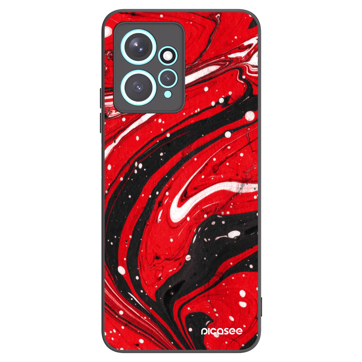 Picasee husă neagră din silicon pentru Xiaomi Redmi Note 12 4G - Red black