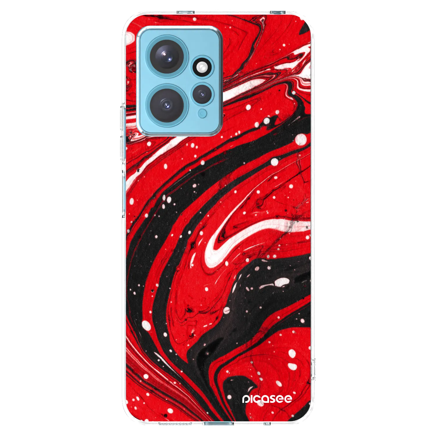 Picasee husă transparentă din silicon pentru Xiaomi Redmi Note 12 4G - Red black