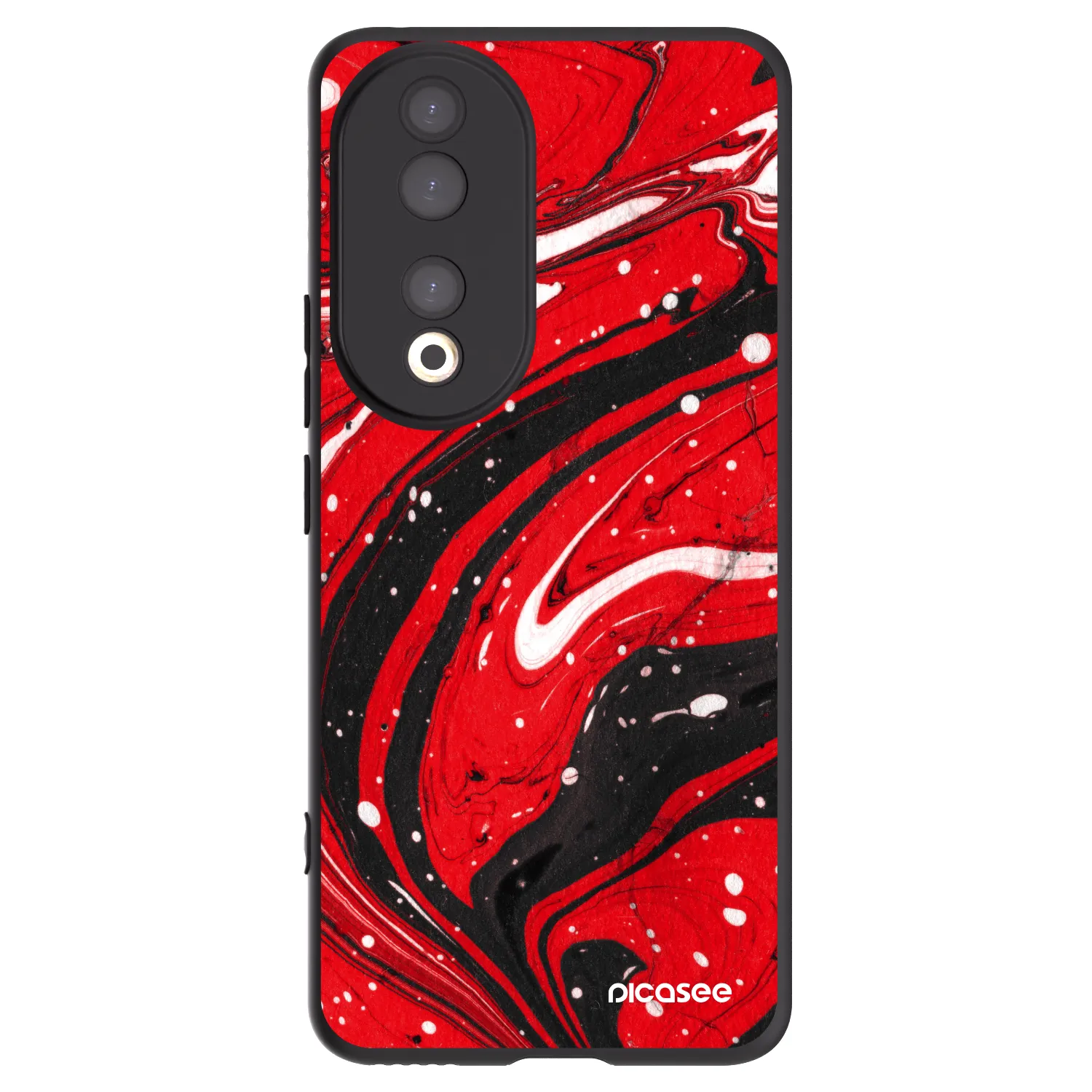 Picasee husă neagră din silicon pentru Honor 90 5G - Red black