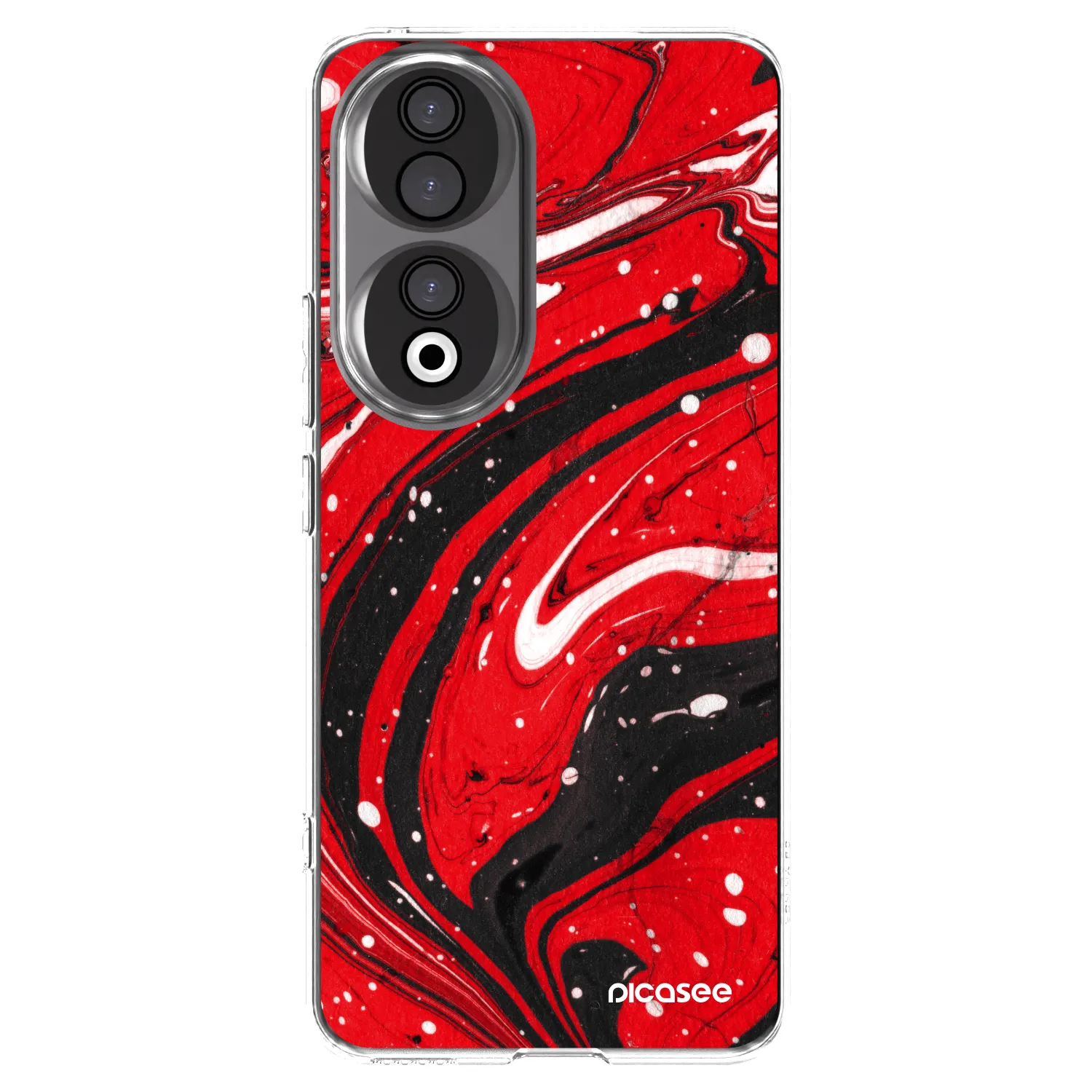 Picasee husă transparentă din silicon pentru Honor 90 5G - Red black