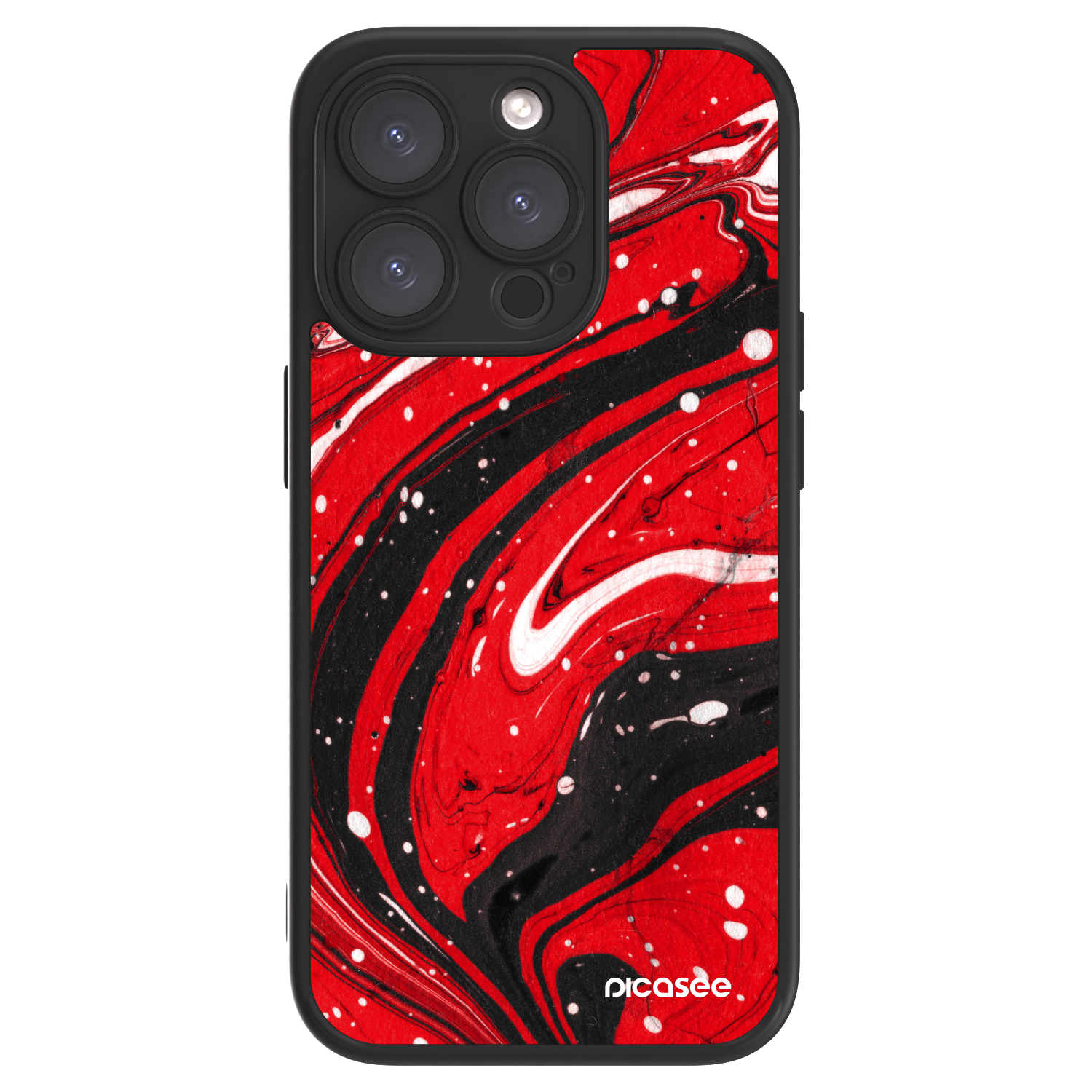 Picasee ULTIMATE CASE MagSafe pentru Apple iPhone 15 Pro - Red black