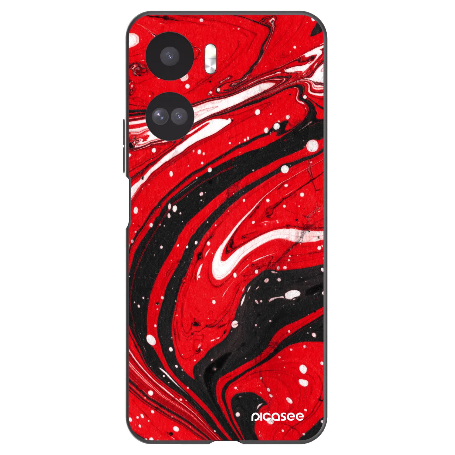 Picasee husă neagră din silicon pentru Honor 90 Lite 5G - Red black