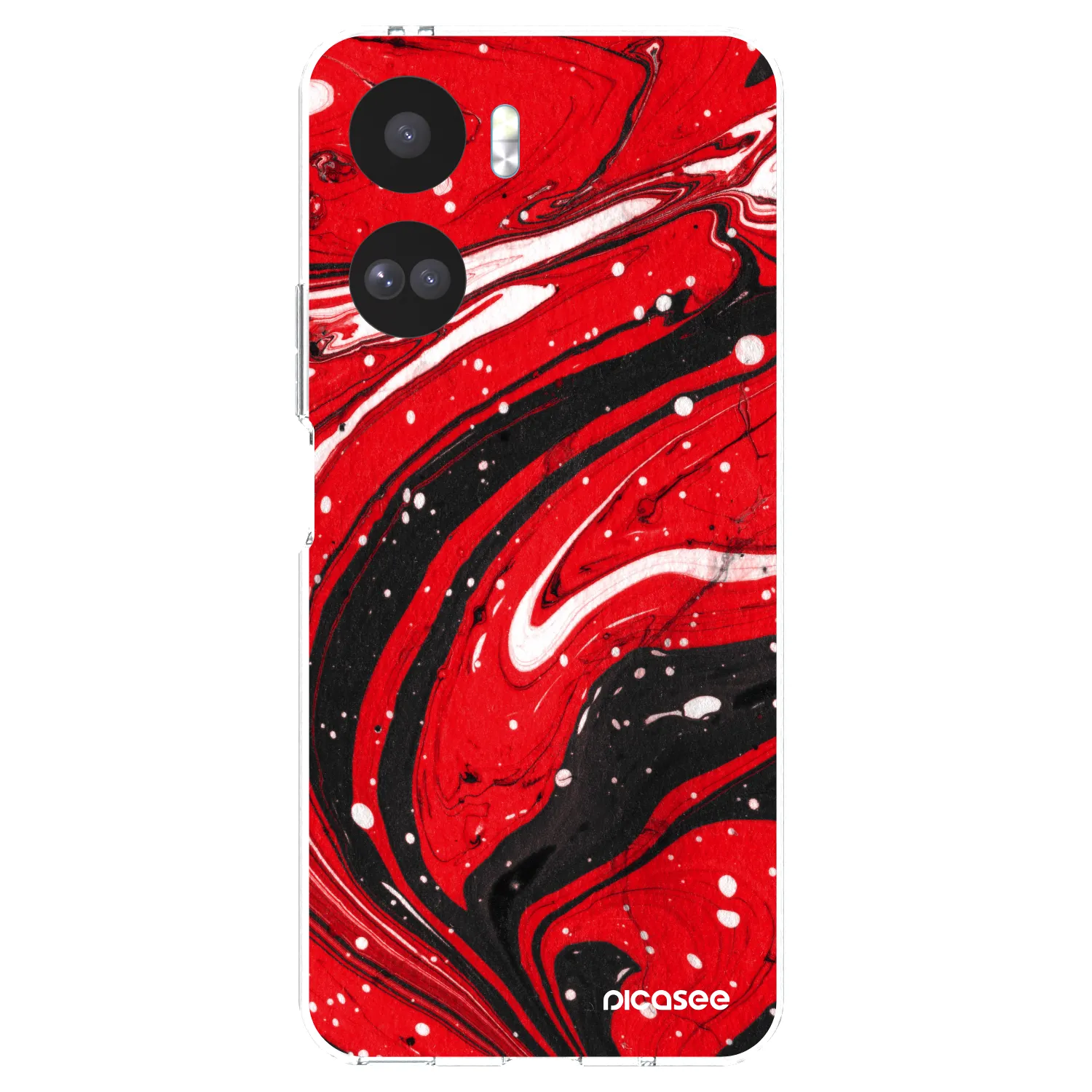 Picasee husă transparentă din silicon pentru Honor 90 Lite 5G - Red black