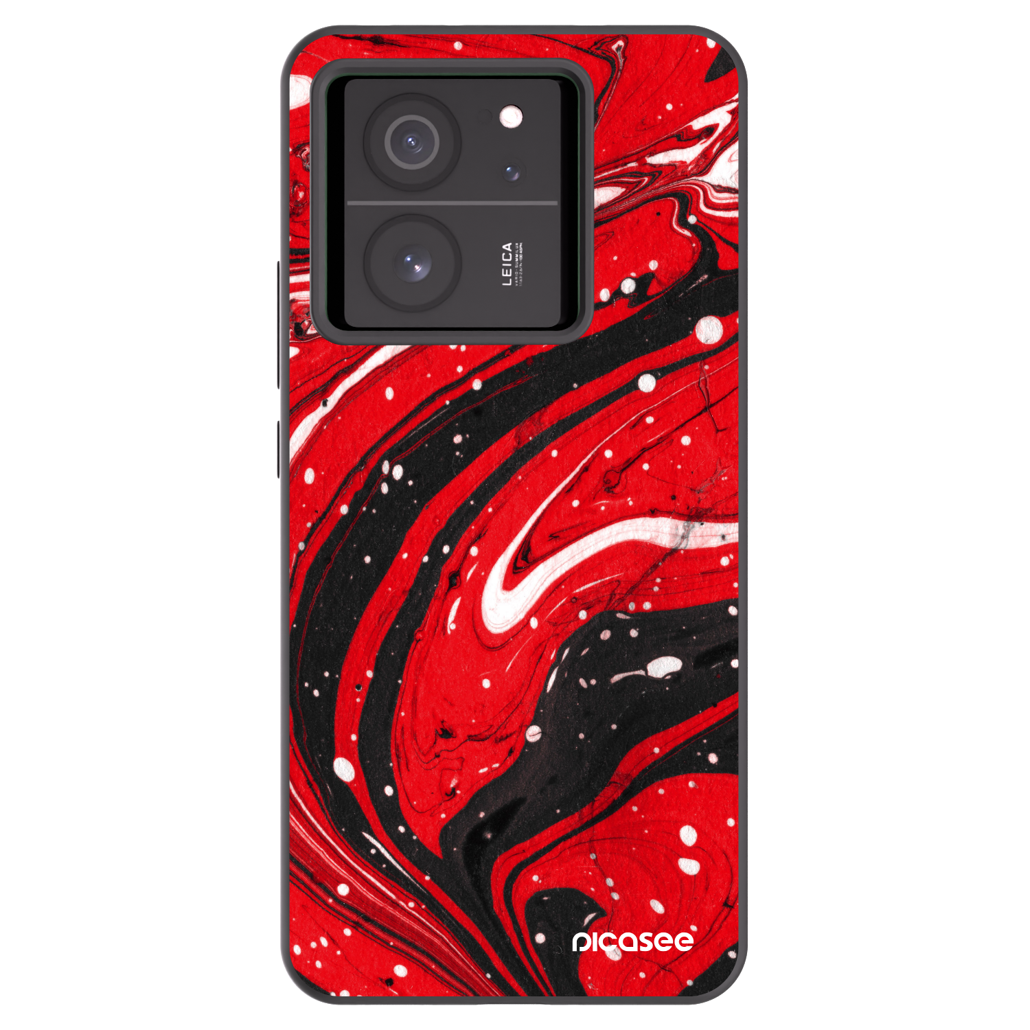 Picasee husă neagră din silicon pentru Xiaomi 13T Pro - Red black