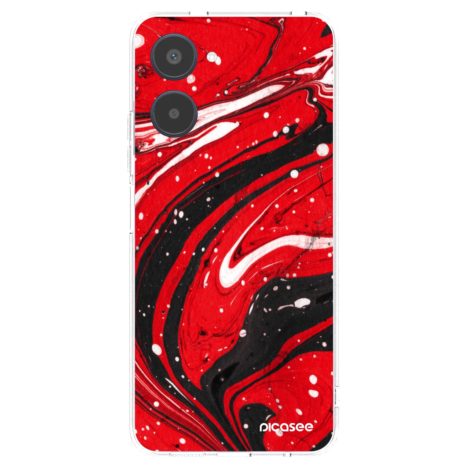 Picasee husă transparentă din silicon pentru Realme 10 4G - Red black
