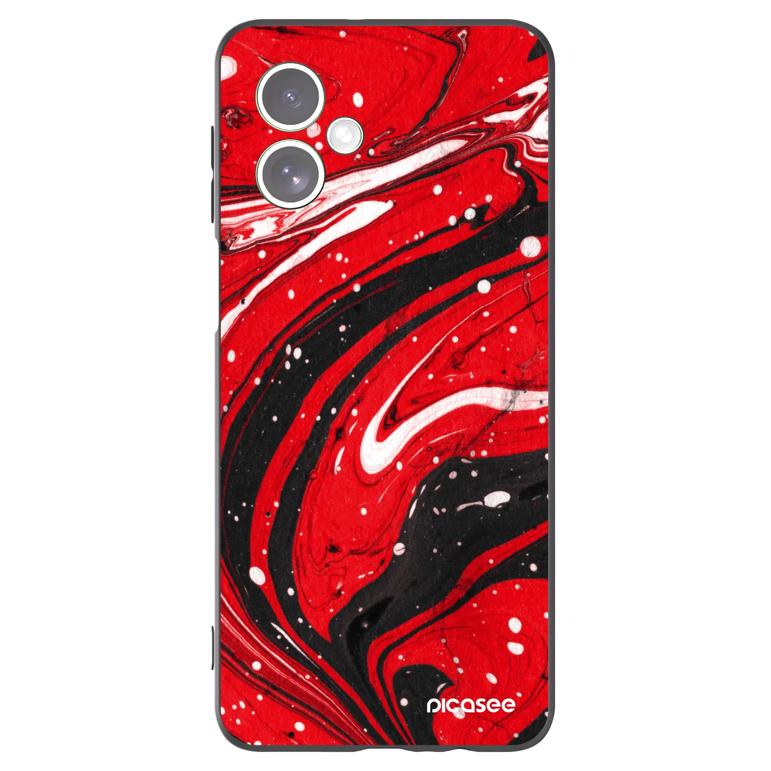 Picasee husă neagră din silicon pentru Motorola Moto G54 5G - Red black