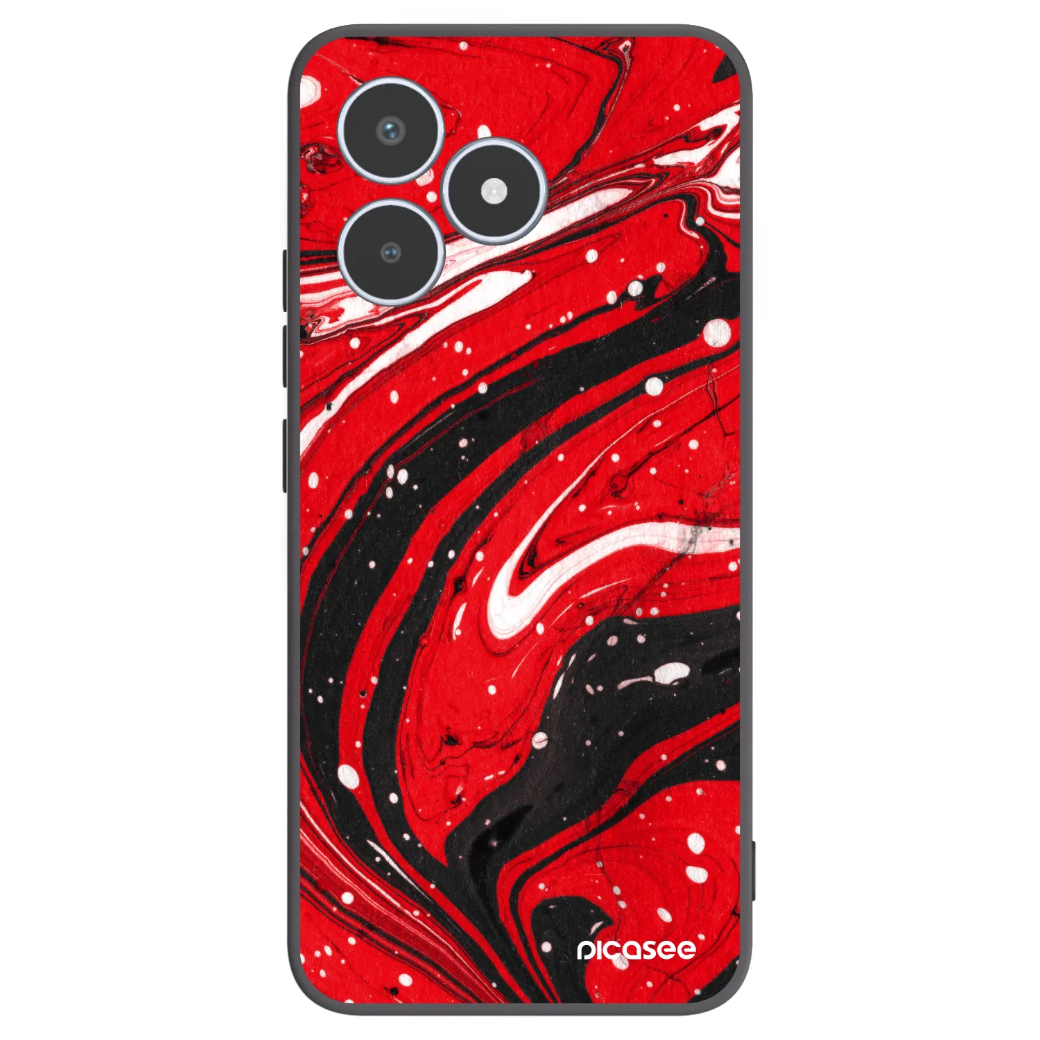 Picasee husă neagră din silicon pentru Realme C53 - Red black