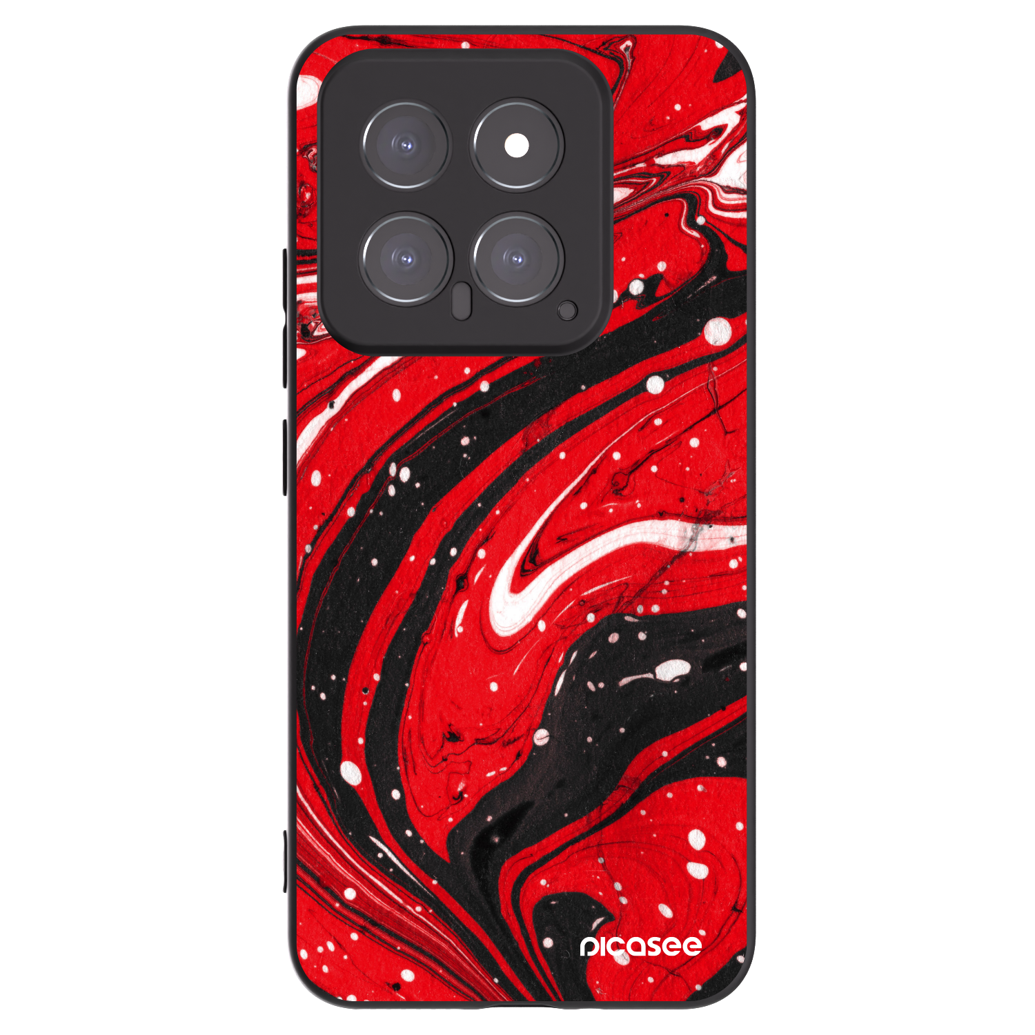 Picasee husă neagră din silicon pentru Xiaomi 14 - Red black