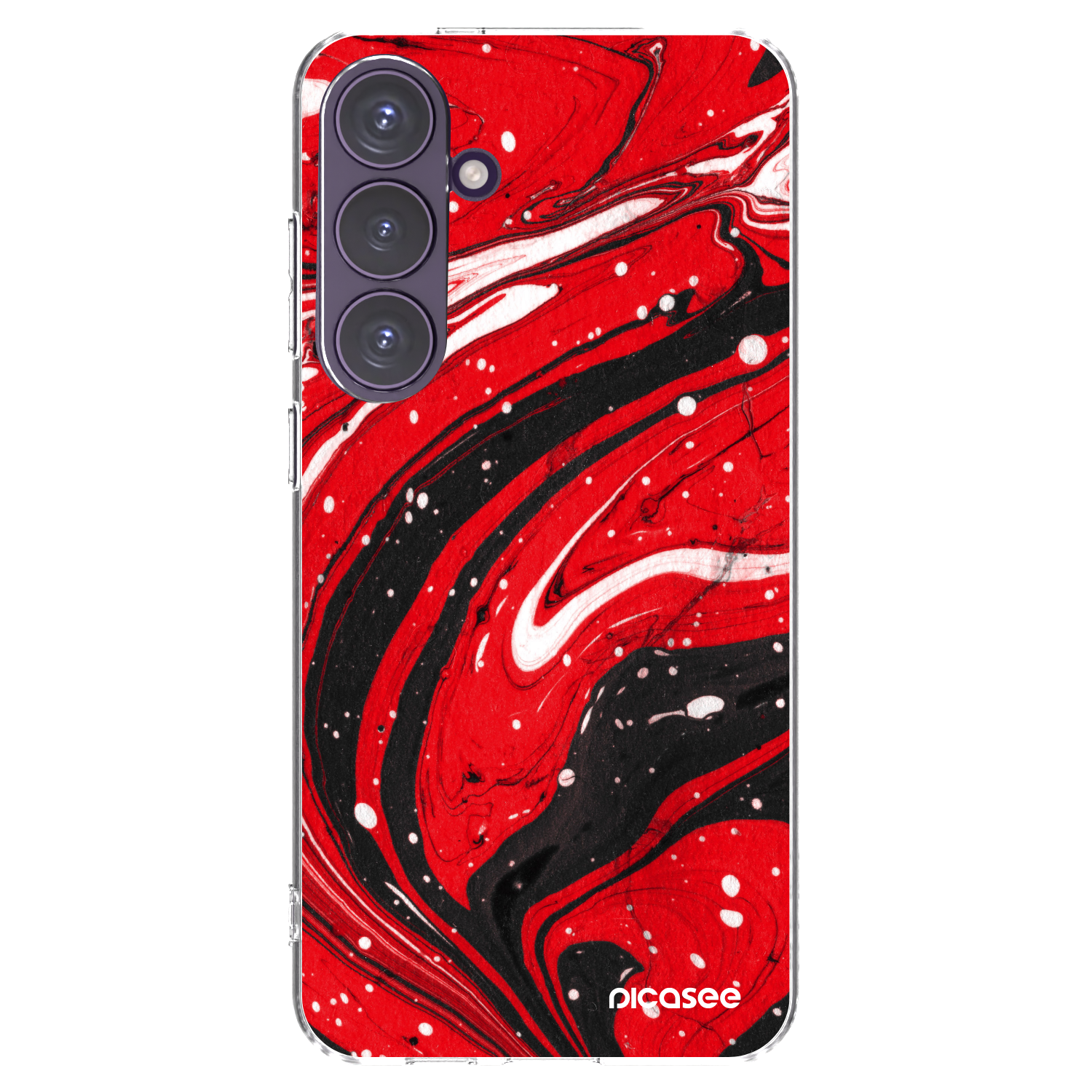 Picasee husă transparentă din silicon pentru Samsung Galaxy S24+ S926B 5G - Red black