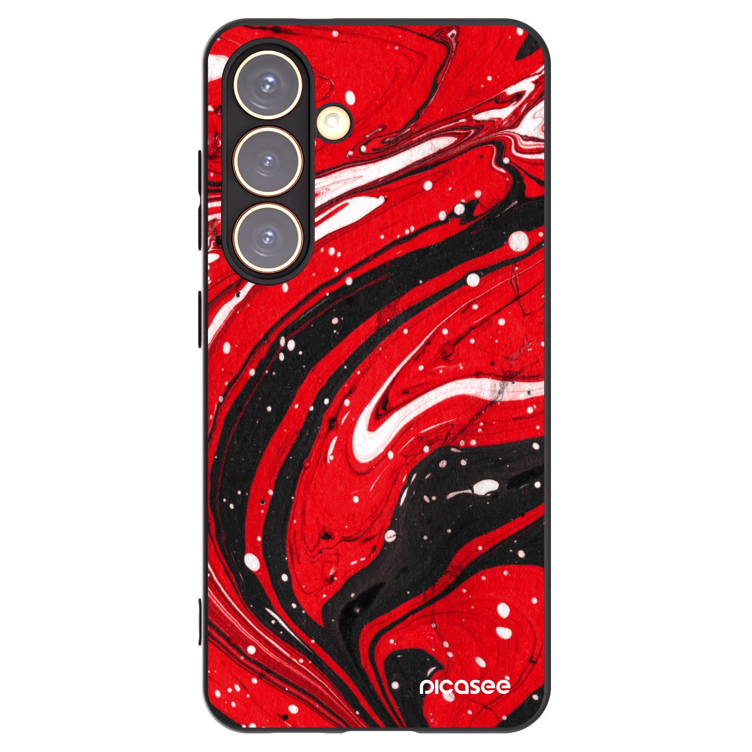 Picasee husă neagră din silicon pentru Samsung Galaxy S24 S921B 5G - Red black
