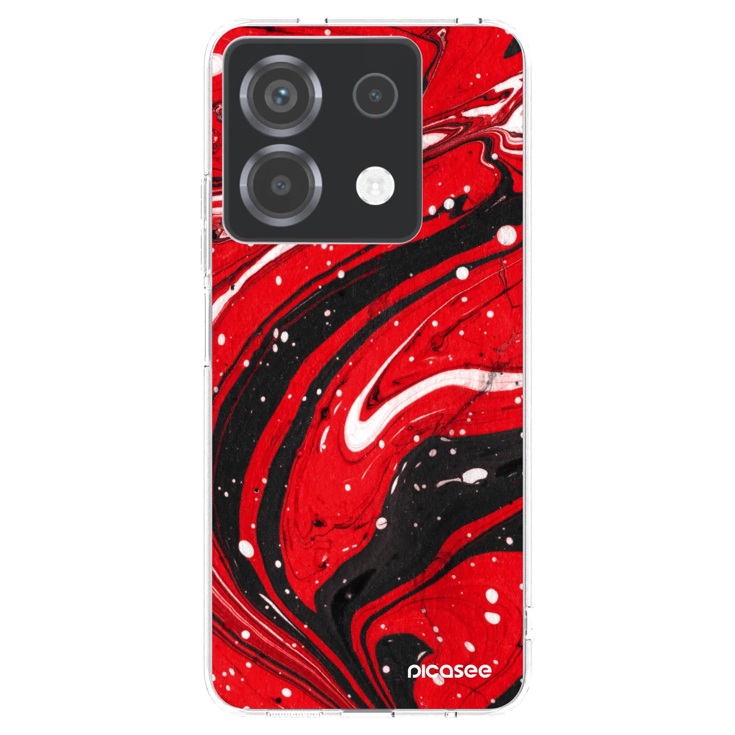 Picasee husă transparentă din silicon pentru Xiaomi Poco X6 - Red black