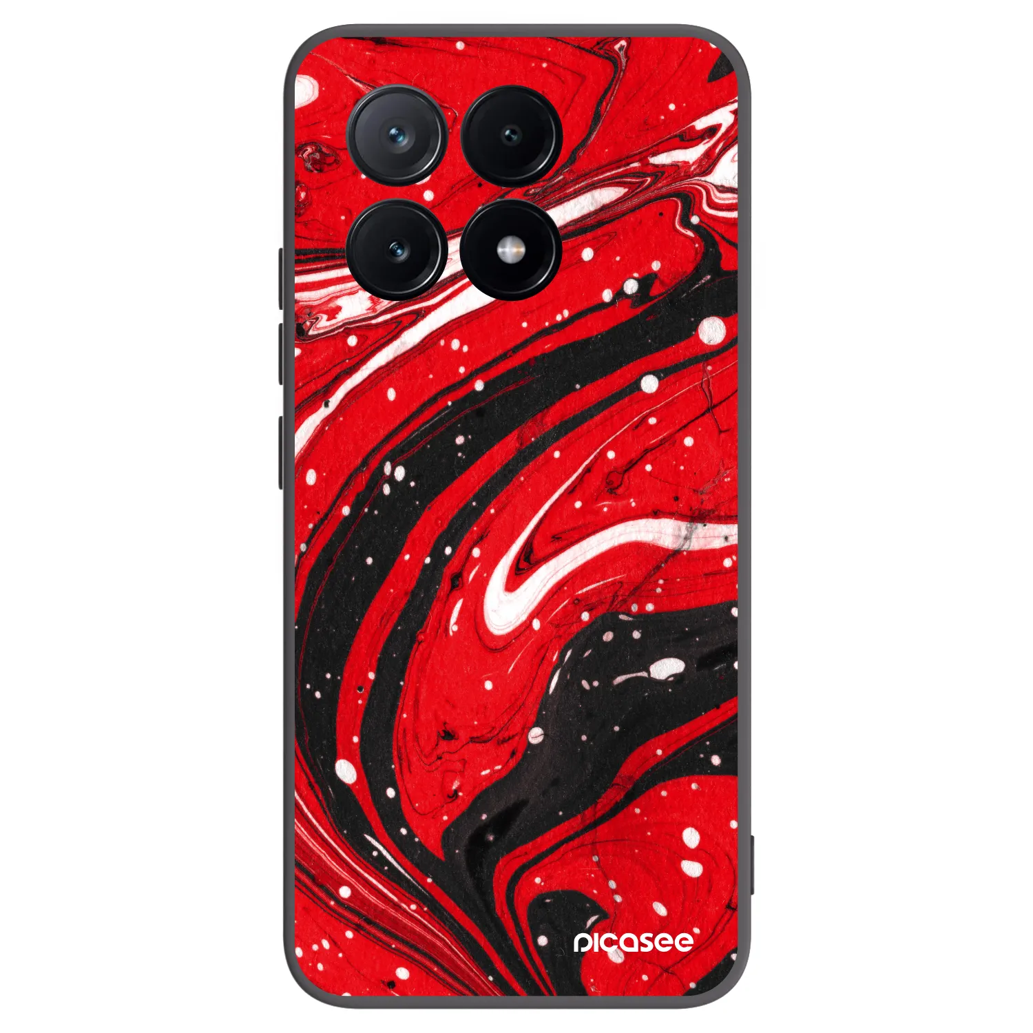 Picasee husă neagră din silicon pentru Xiaomi Poco X6 Pro - Red black