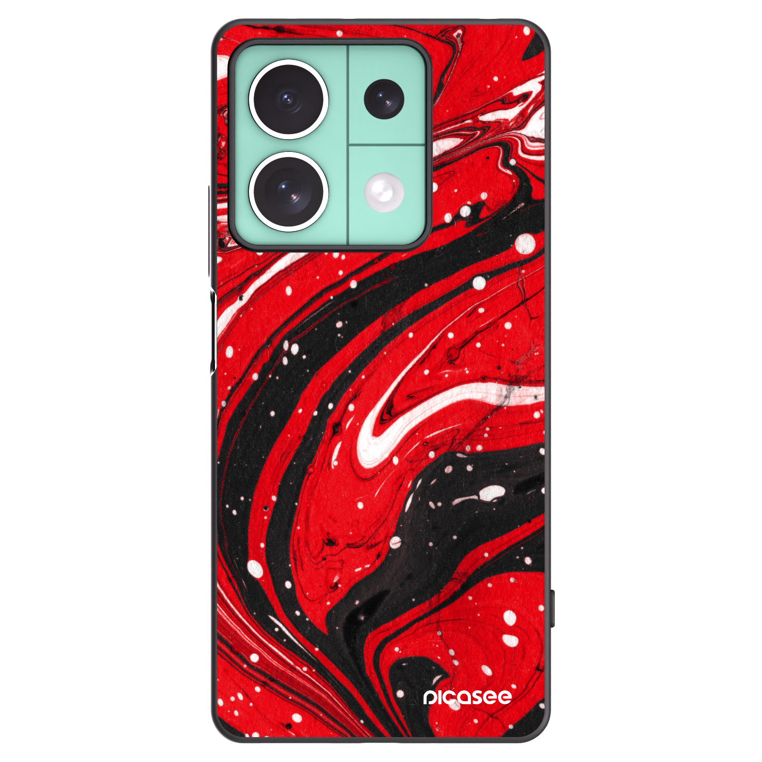 Picasee husă neagră din silicon pentru Xiaomi Redmi Note 13 5G - Red black
