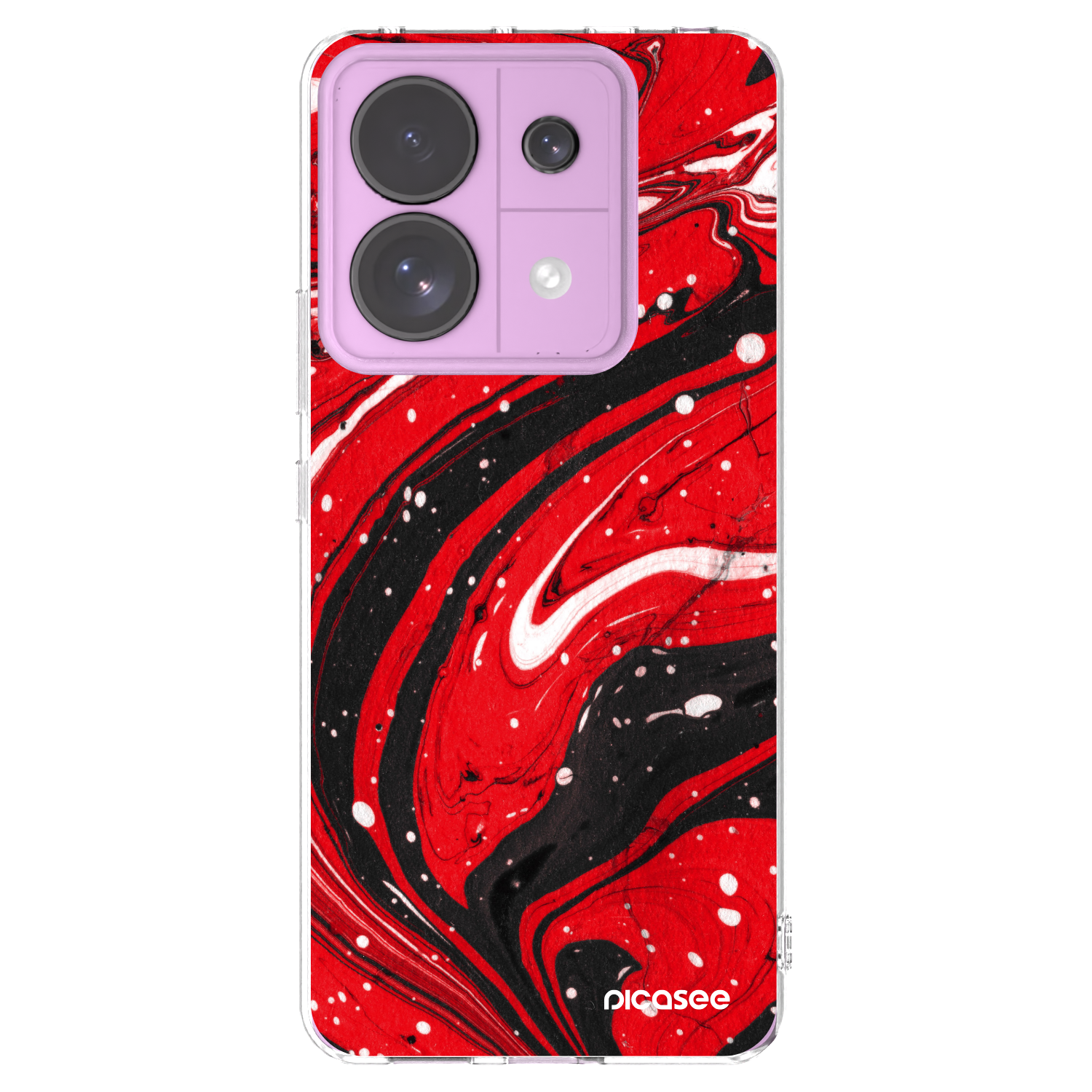 Picasee husă transparentă din silicon pentru Xiaomi Redmi Note 13 Pro 5G - Red black