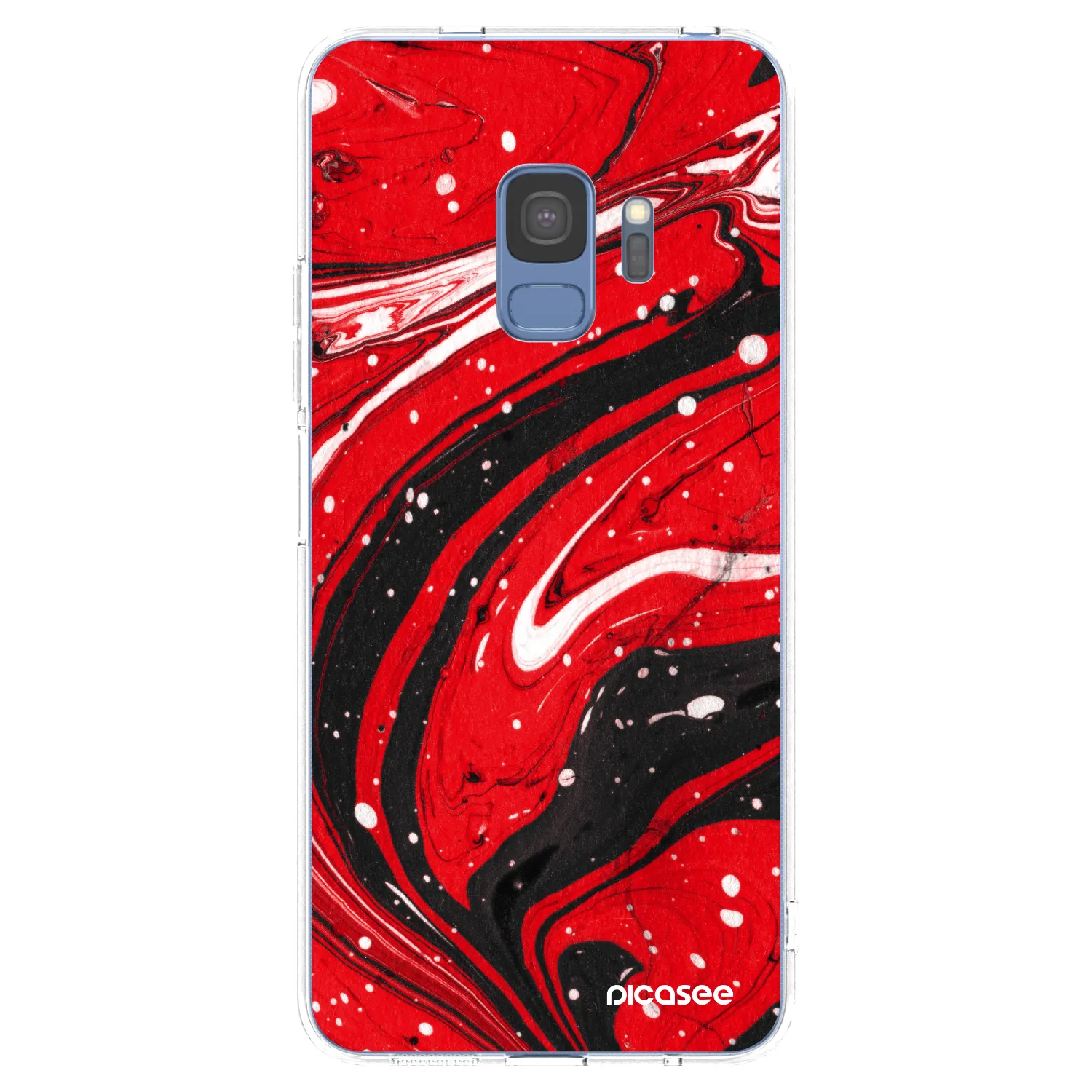 Picasee husă transparentă din silicon pentru Samsung Galaxy S9 G960F - Red black