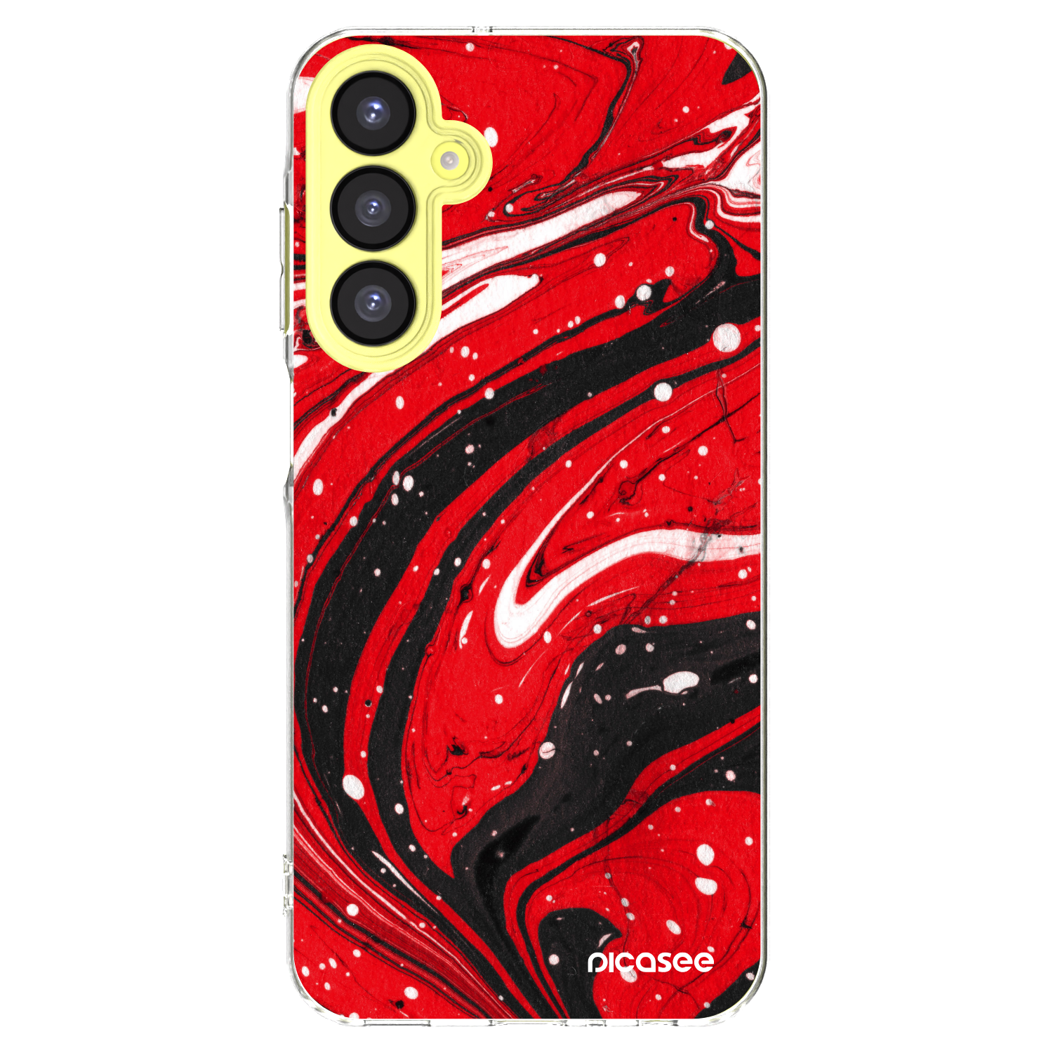Picasee husă transparentă din silicon pentru Samsung Galaxy A25 A256B 5G - Red black