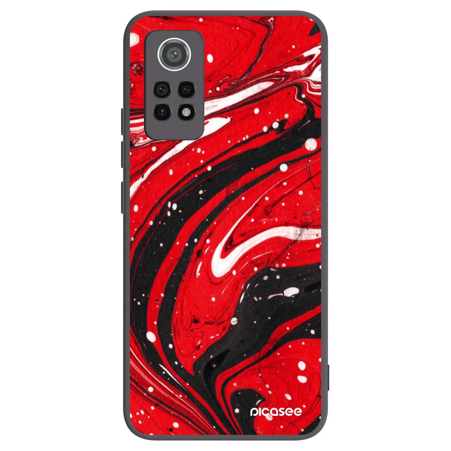 Picasee husă neagră din silicon pentru Xiaomi Redmi Note 12 Pro 4G - Red black