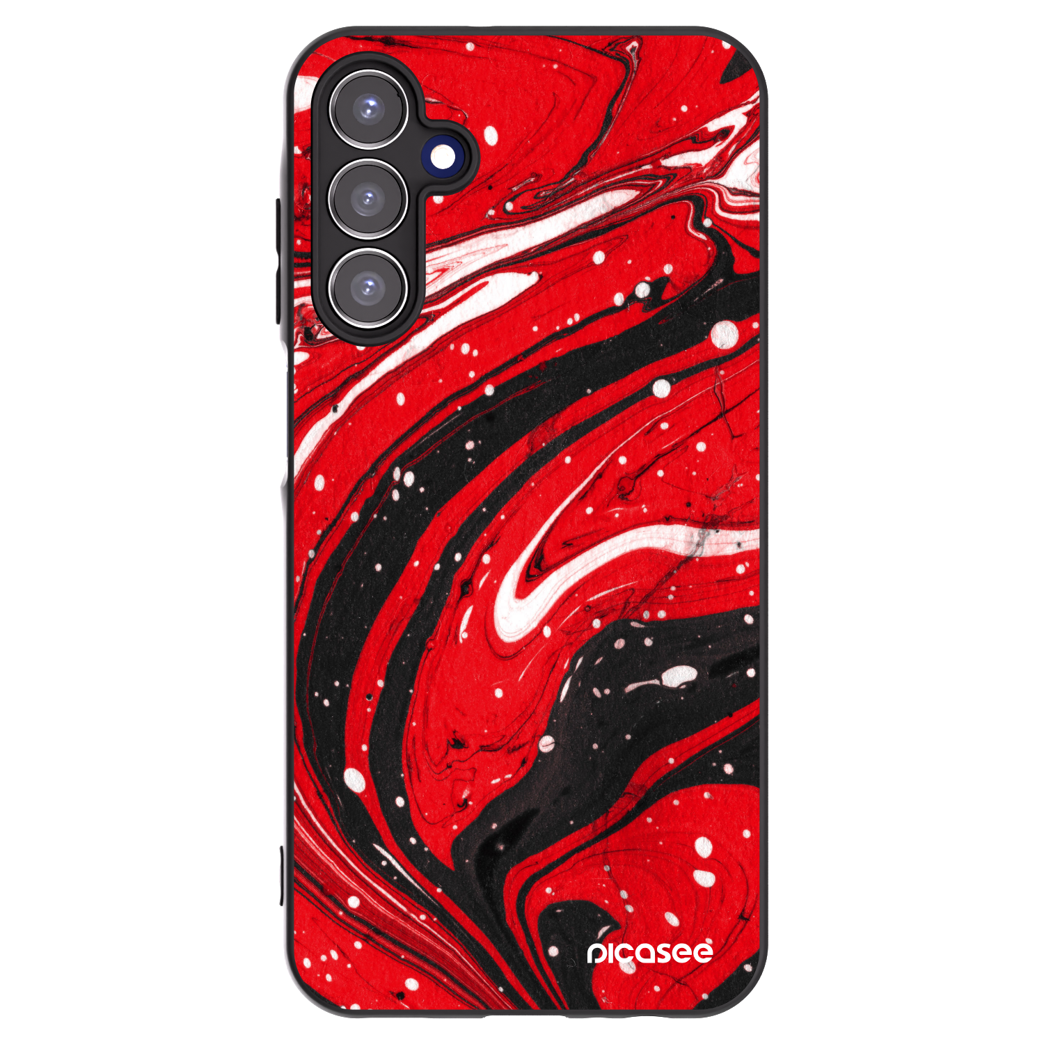Picasee husă neagră din silicon pentru Samsung Galaxy A15 A155F 4G - Red black