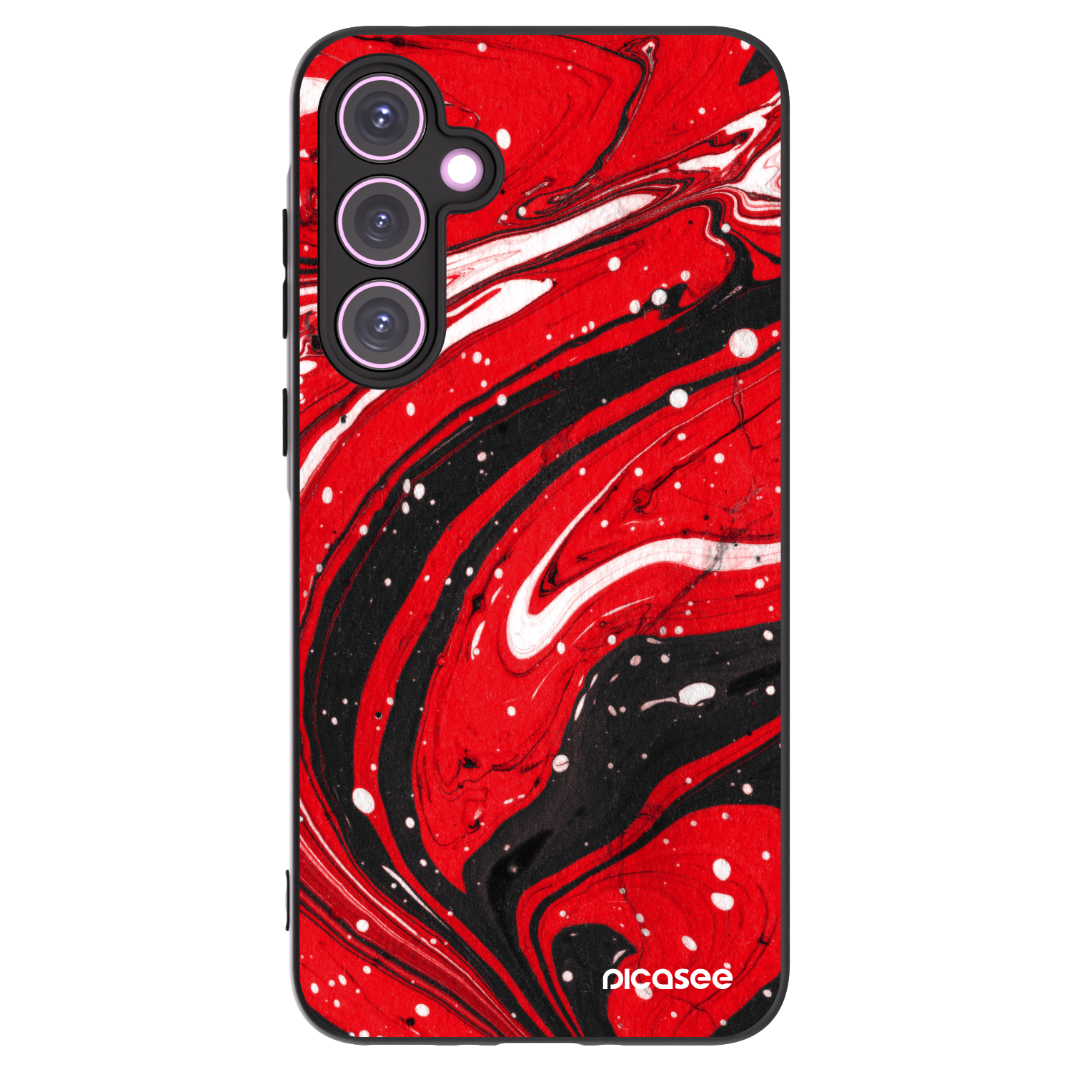 Picasee husă neagră din silicon pentru Samsung Galaxy A35 5G A356B - Red black
