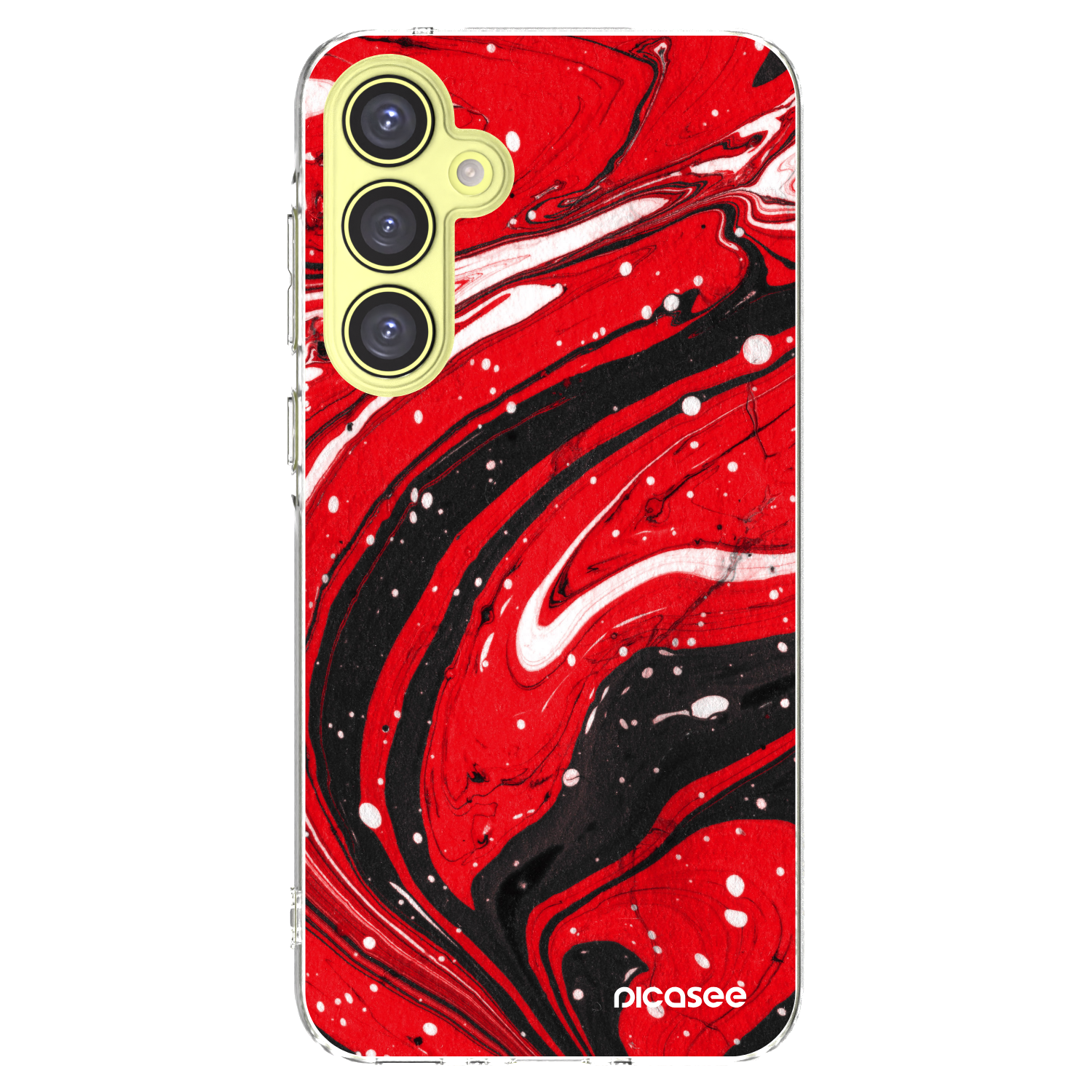 Picasee husă transparentă din silicon pentru Samsung Galaxy A35 5G A356B - Red black