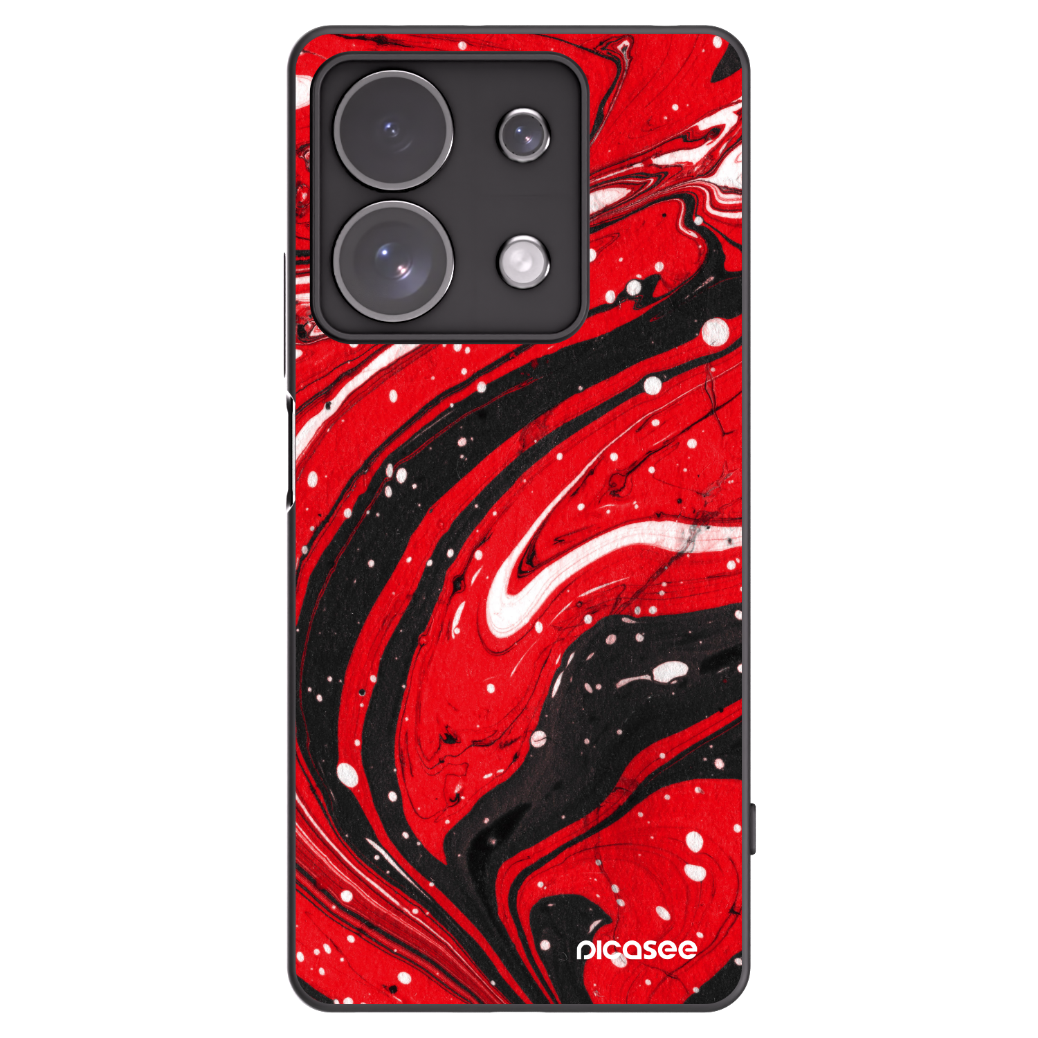 Picasee husă neagră din silicon pentru Xiaomi Redmi Note 13 Pro 4G - Red black