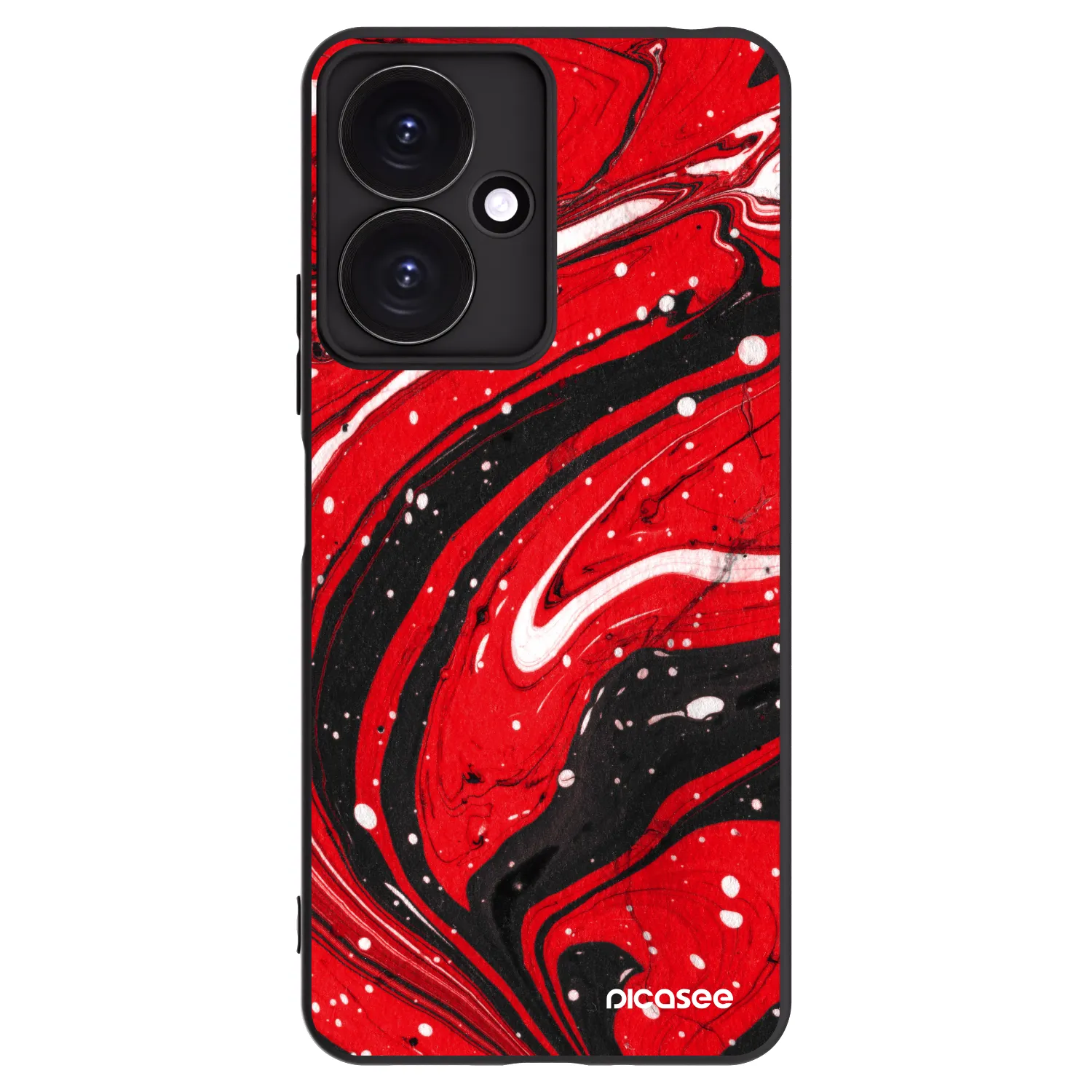 Picasee husă neagră din silicon pentru Xiaomi Redmi 13C 5G - Red black
