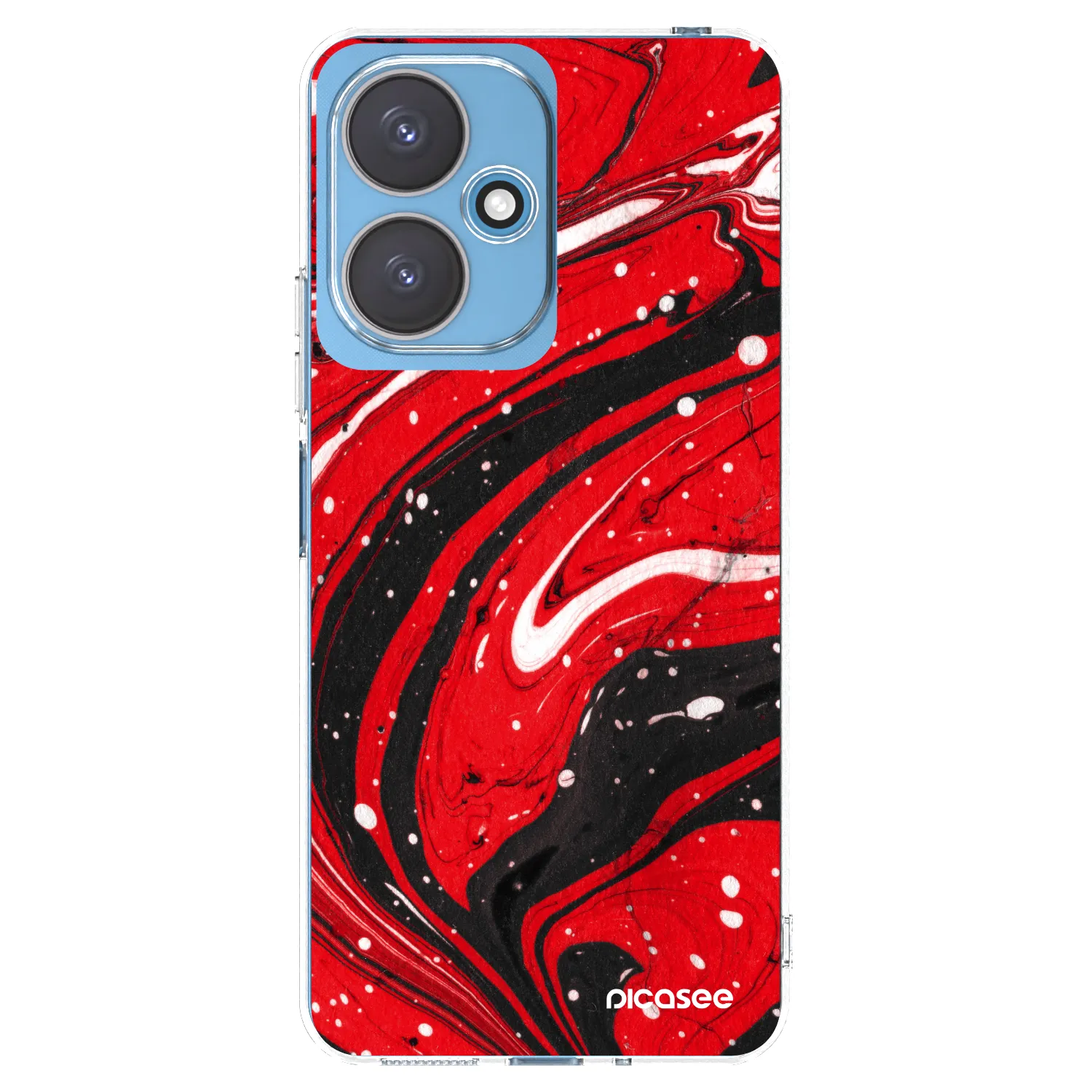 Picasee husă transparentă din silicon pentru Xiaomi Redmi 13C 5G - Red black