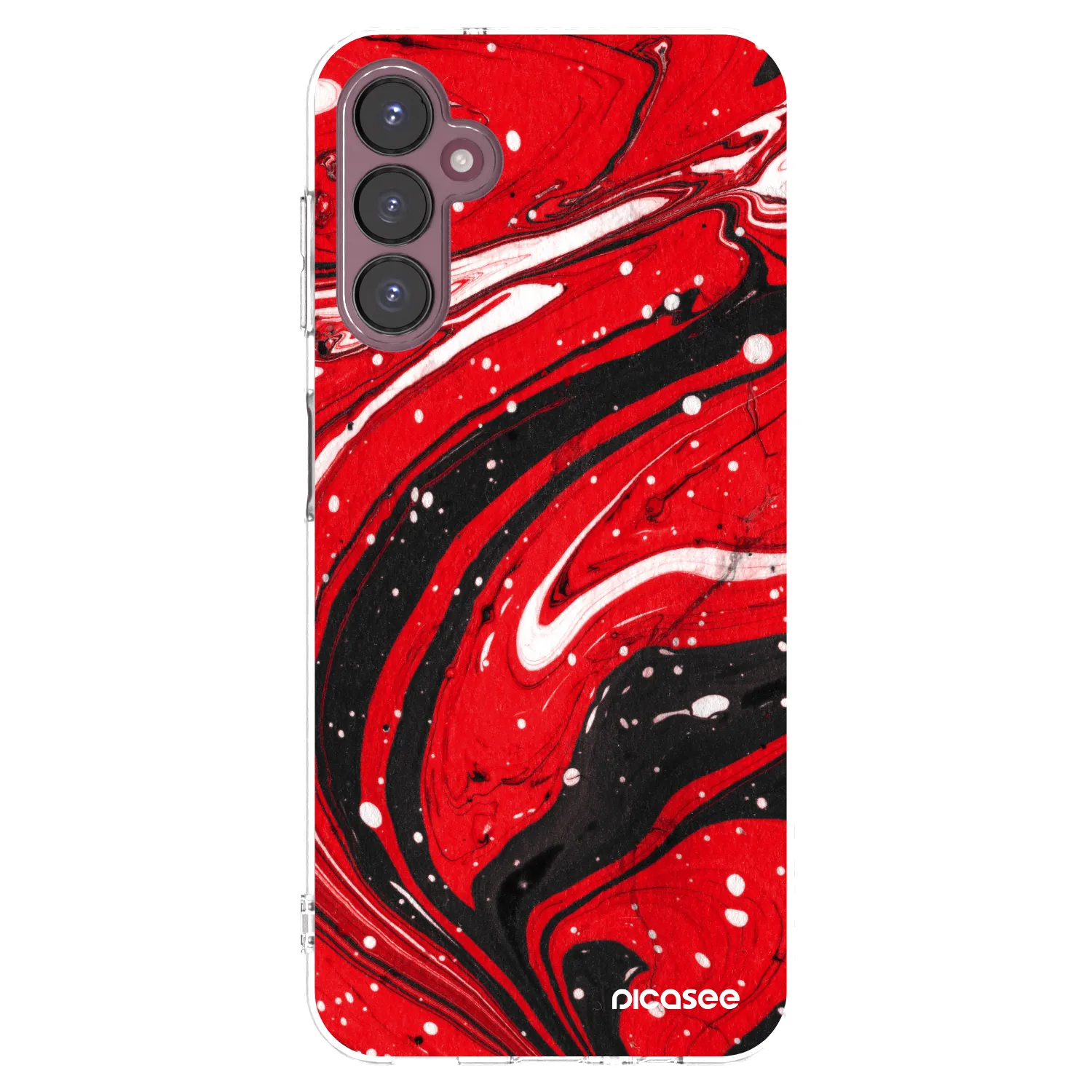 Picasee husă transparentă din silicon pentru Samsung Galaxy A05s A057G - Red black