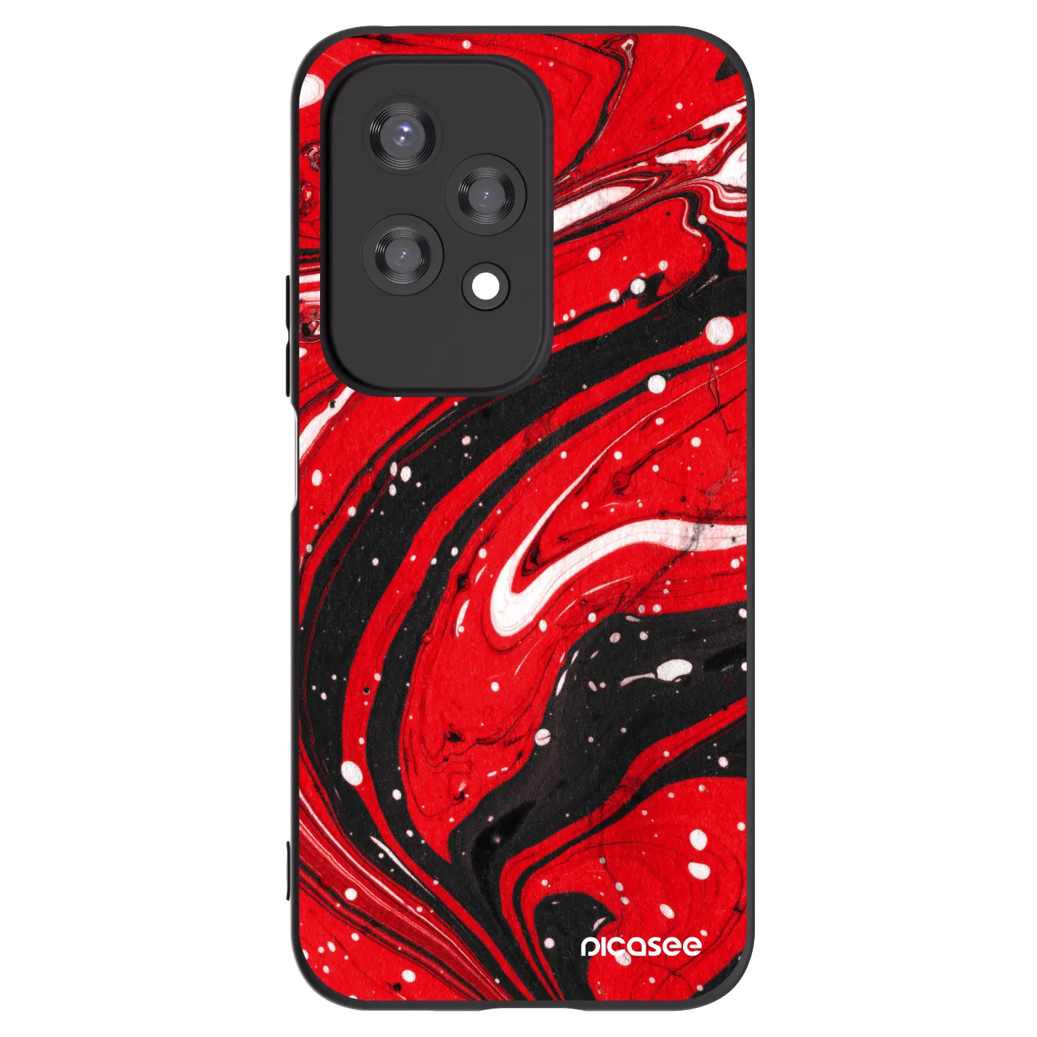 Picasee husă neagră din silicon pentru Honor 200 Lite - Red black