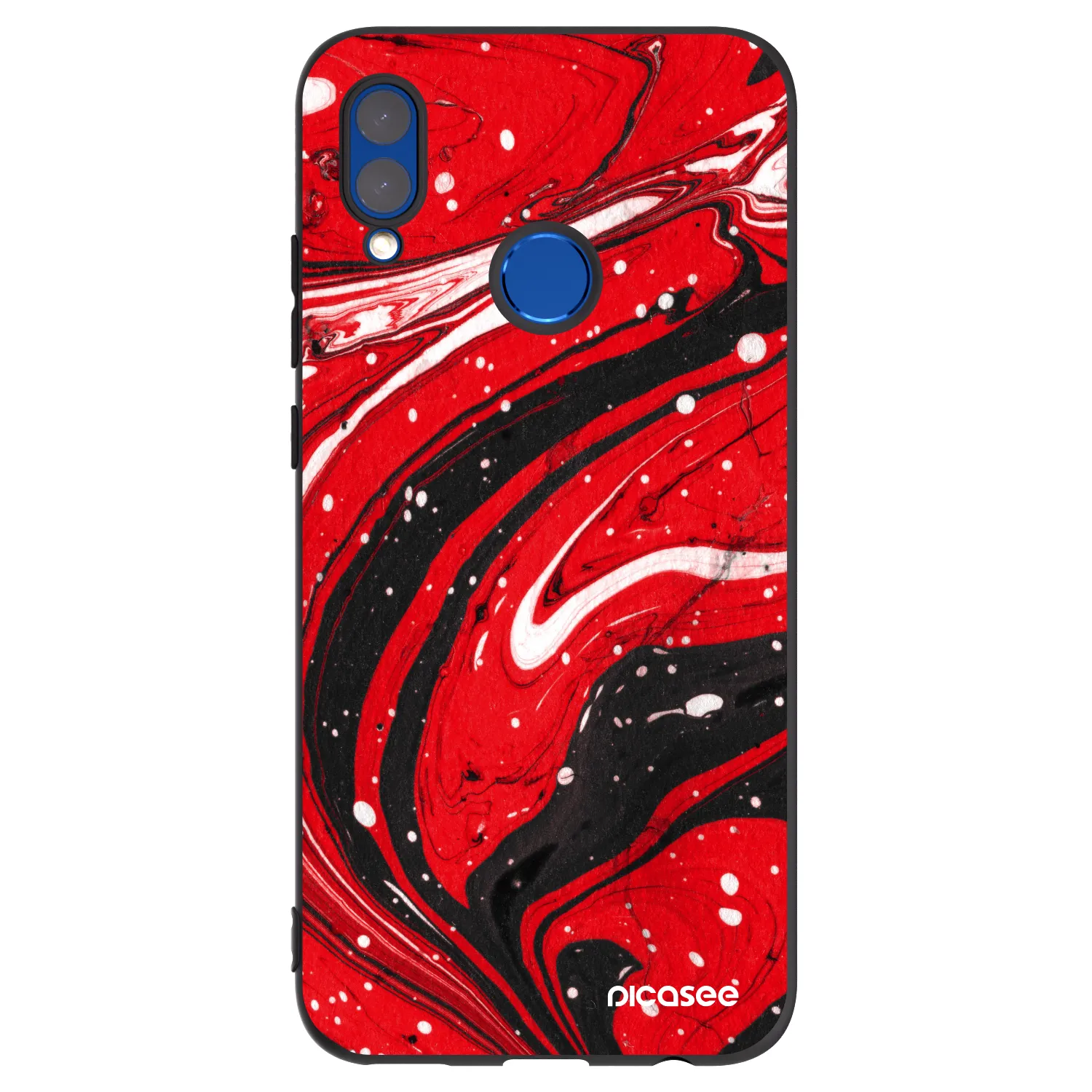 Picasee husă neagră din silicon pentru Honor 10 Lite - Red black