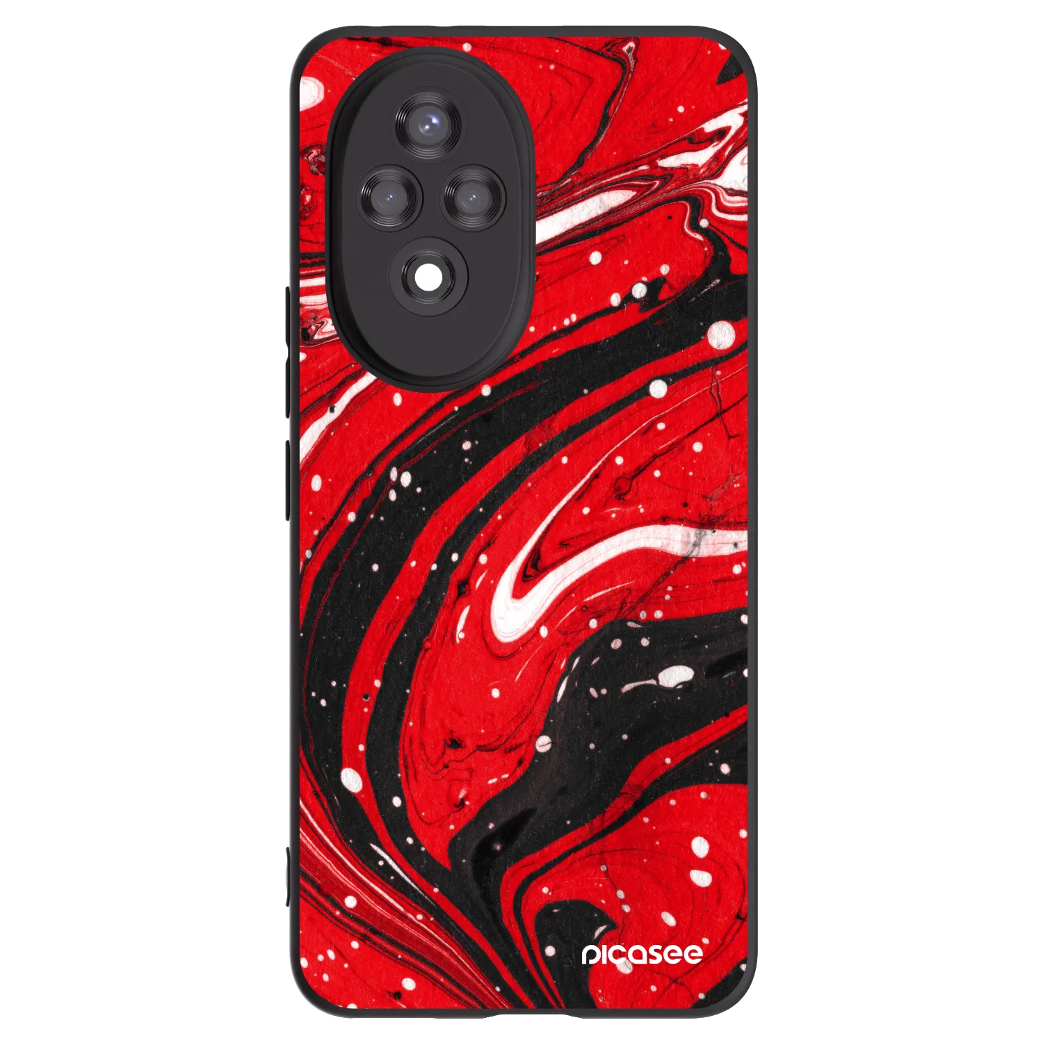 Picasee husă neagră din silicon pentru Honor 200 5G - Red black