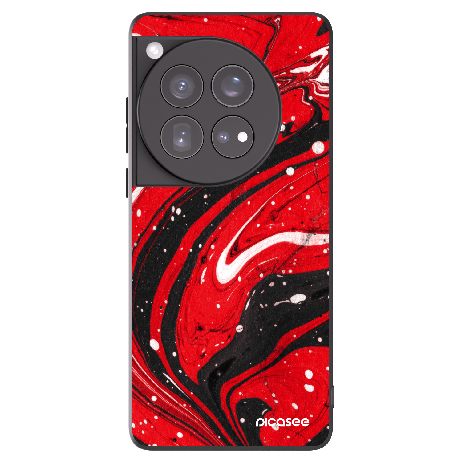 Picasee husă neagră din silicon pentru OnePlus 12 5G - Red black
