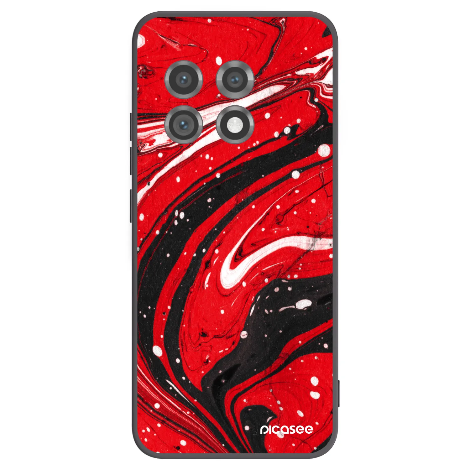 Picasee husă neagră din silicon pentru OnePlus 11 5G - Red black