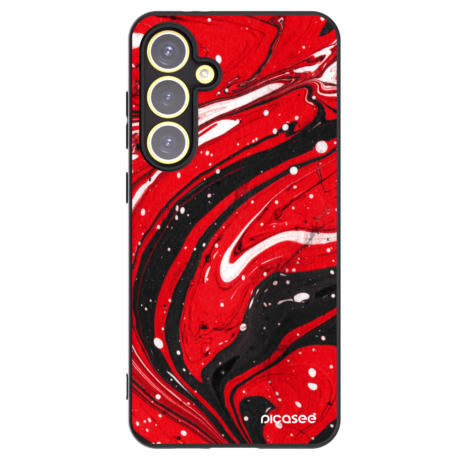 Picasee husă neagră din silicon pentru Samsung Galaxy S24 FE S721B - Red black