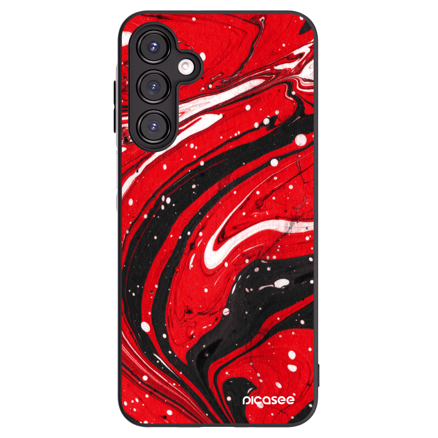 Picasee husă neagră din silicon pentru Samsung Galaxy A16 5G - Red black