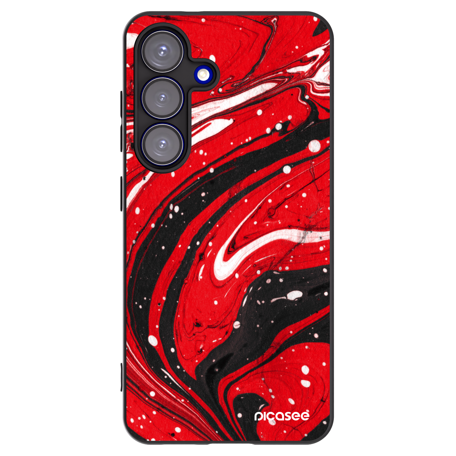 Picasee husă neagră din silicon pentru Samsung Galaxy S25 5G - Red black
